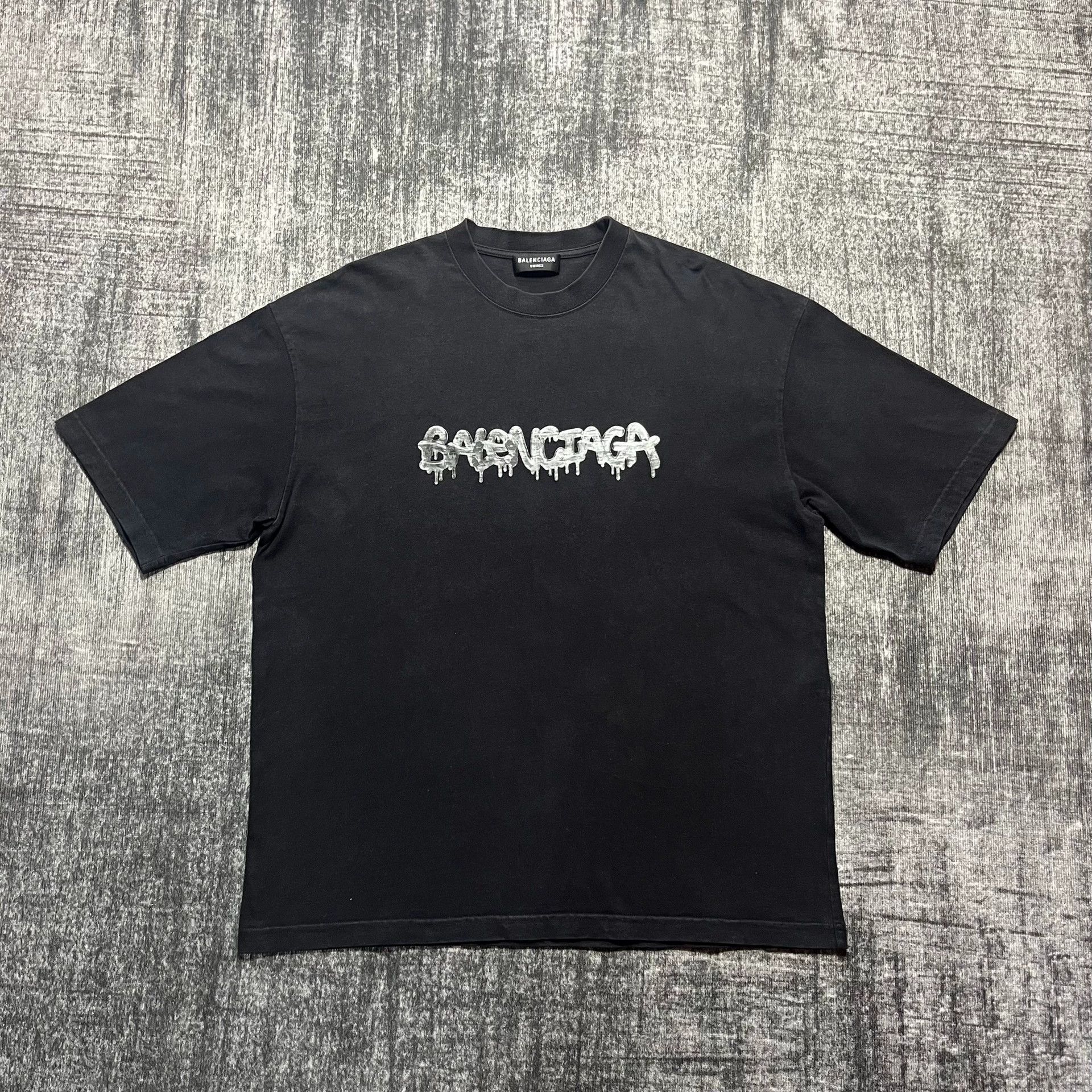 Balenciaga Balenciaga Black Jelly Logo Short Sleeve Size US M / EU 48-50 / 2 - 1 Thumbnail