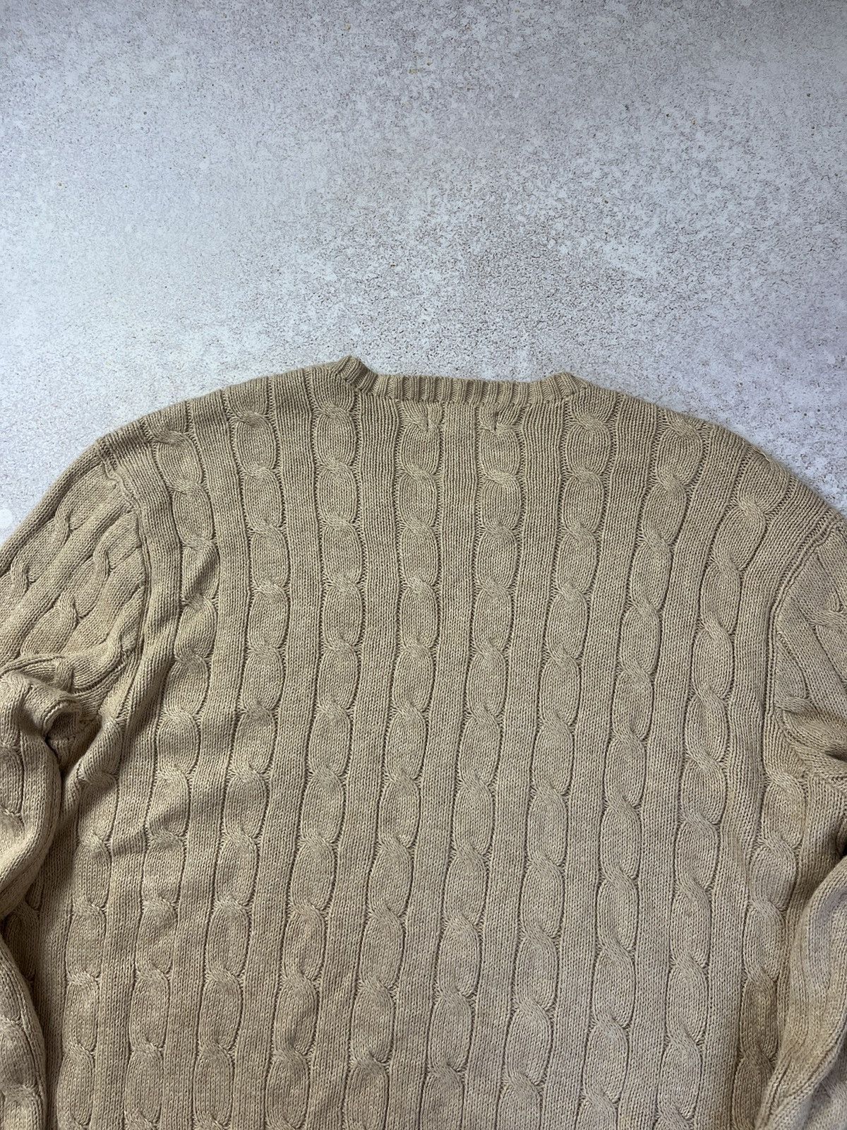 Polo Ralph Lauren Polo Ralph Lauren Golf Cable Knit Crew Neck Sweater Beige Size US L / EU 52-54 / 3 - 5 Thumbnail