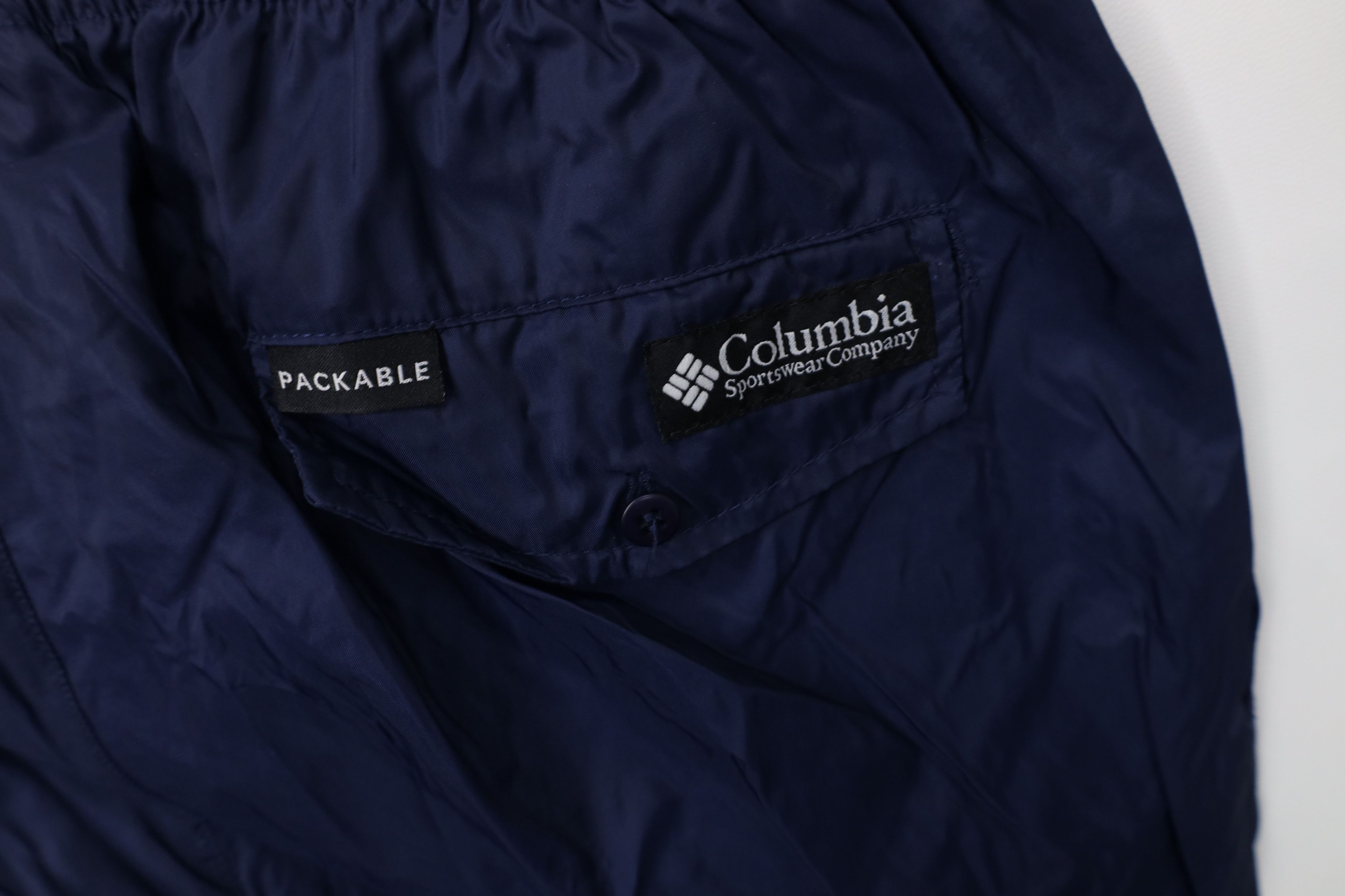 Columbia Vintage 90s Columbia Wide Leg Waterproof Rain Pants Blue Size US 36 / EU 52 - 15 Thumbnail