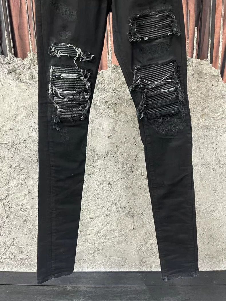 Amiri Amiri MX1 Black Patchwork Denim Pants-2506 Size US 29 - 4 Thumbnail