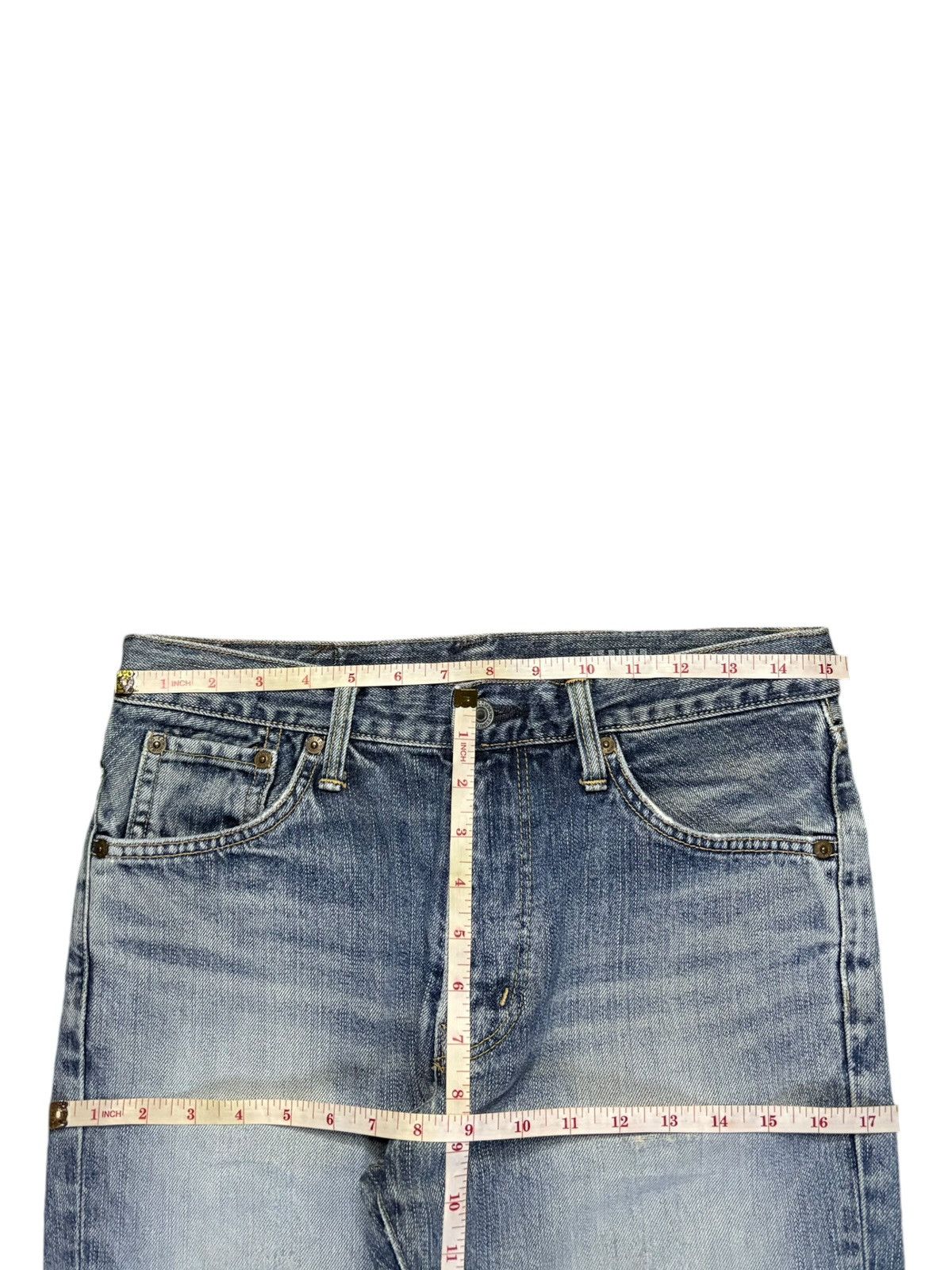 Edwin × Japanese Brand Exclusive Vintage Edwin XV Mud Wash Distress Flare Jeans Size US 30 / EU 46 - 10 Thumbnail