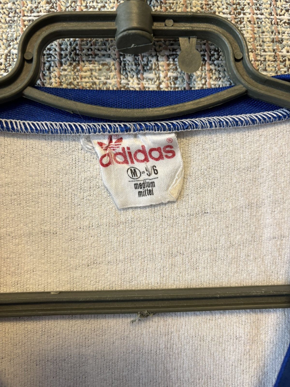 Adidas 80s Adidas V-Neck Tee White/Blue West Germany M Size US M / EU 48-50 / 2 - 5 Thumbnail