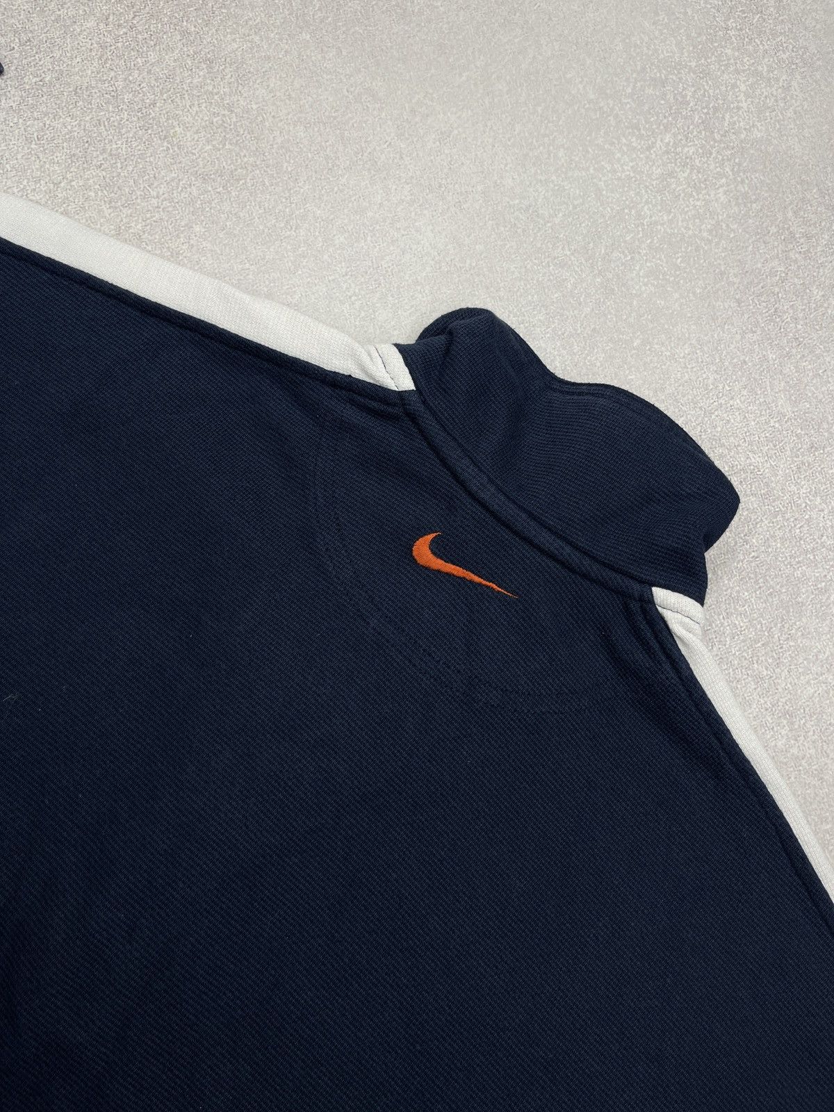 Vintage Nike 1/4 Half Zip Sweatshirt Navy Double Logo Y2K