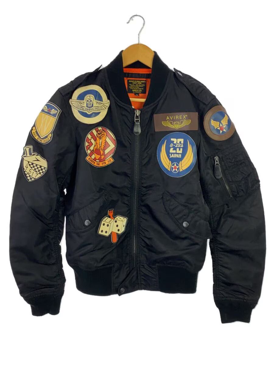 AVIREX　L-2A Avirex L-2A Reproduction Patch Nylon Flight Jacket Black