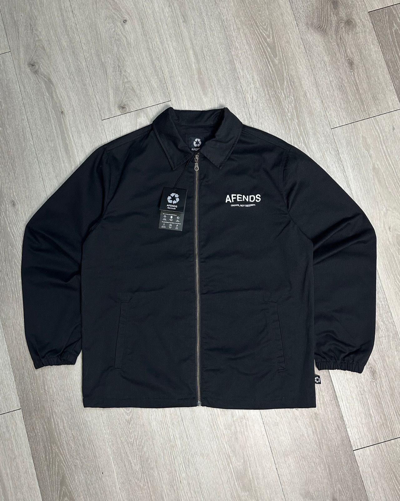 NWT Afends - Spaced - Recycled Black Coach Jacket - Medium