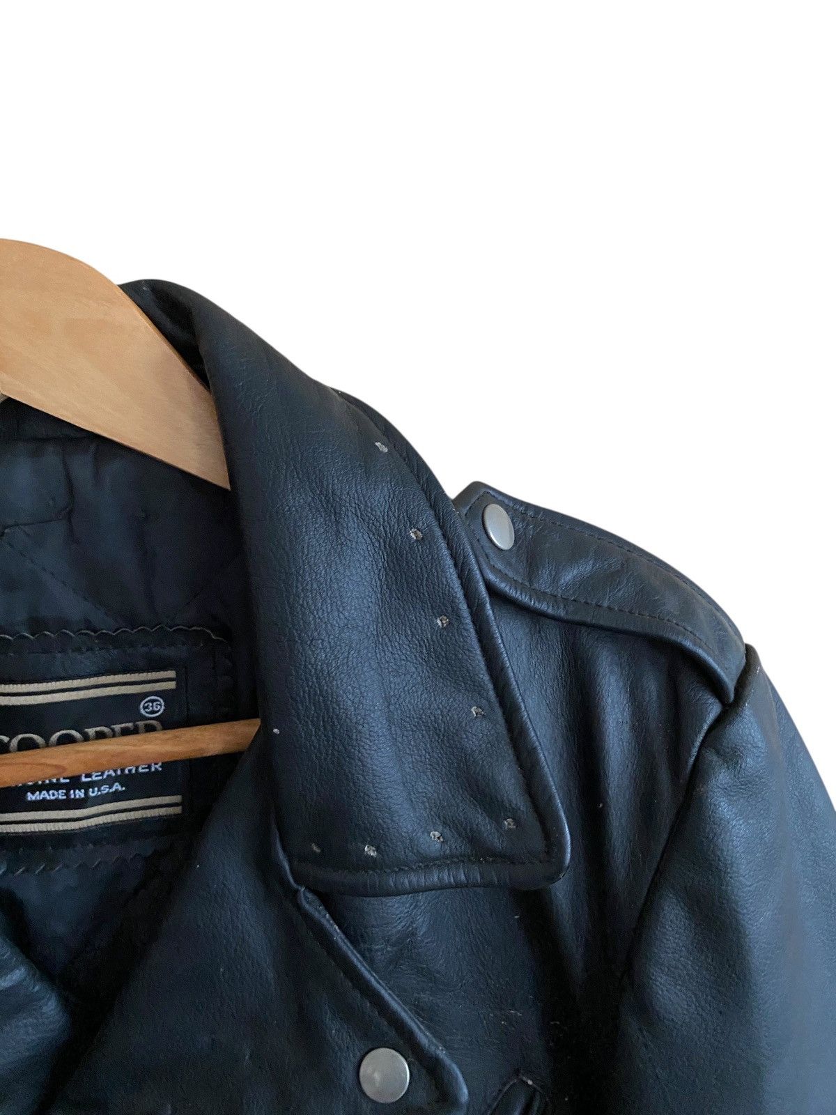 Cooper Vintage Brand Cooper Double Collar Leather Jacket 1970s Size US M / EU 48-50 / 2 - 6 Thumbnail