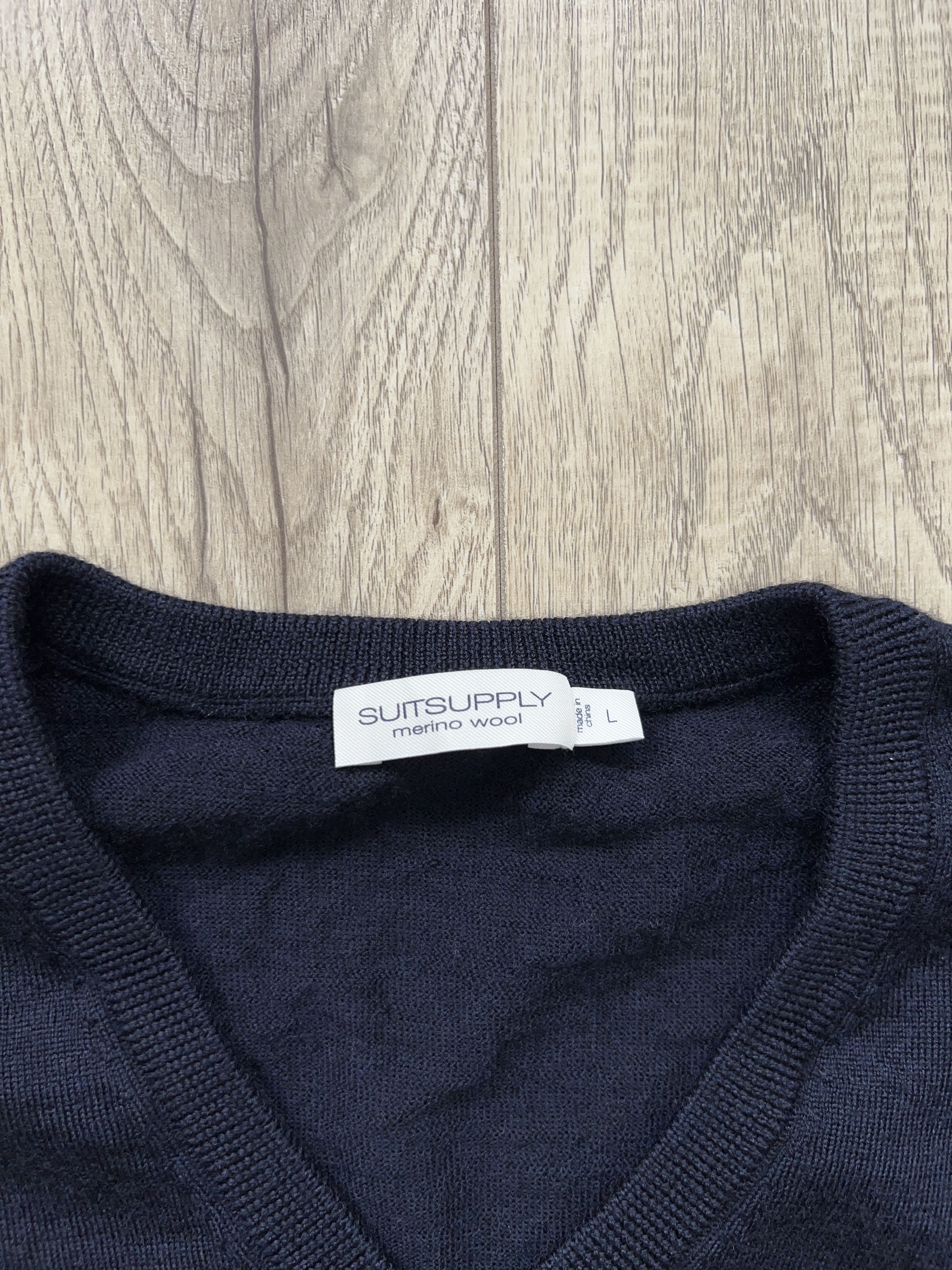 Suitsupply Mens SUITSUPPLY Merino Wool Pullover Sweater Long Sleeve Size US L / EU 52-54 / 3 - 2 Thumbnail