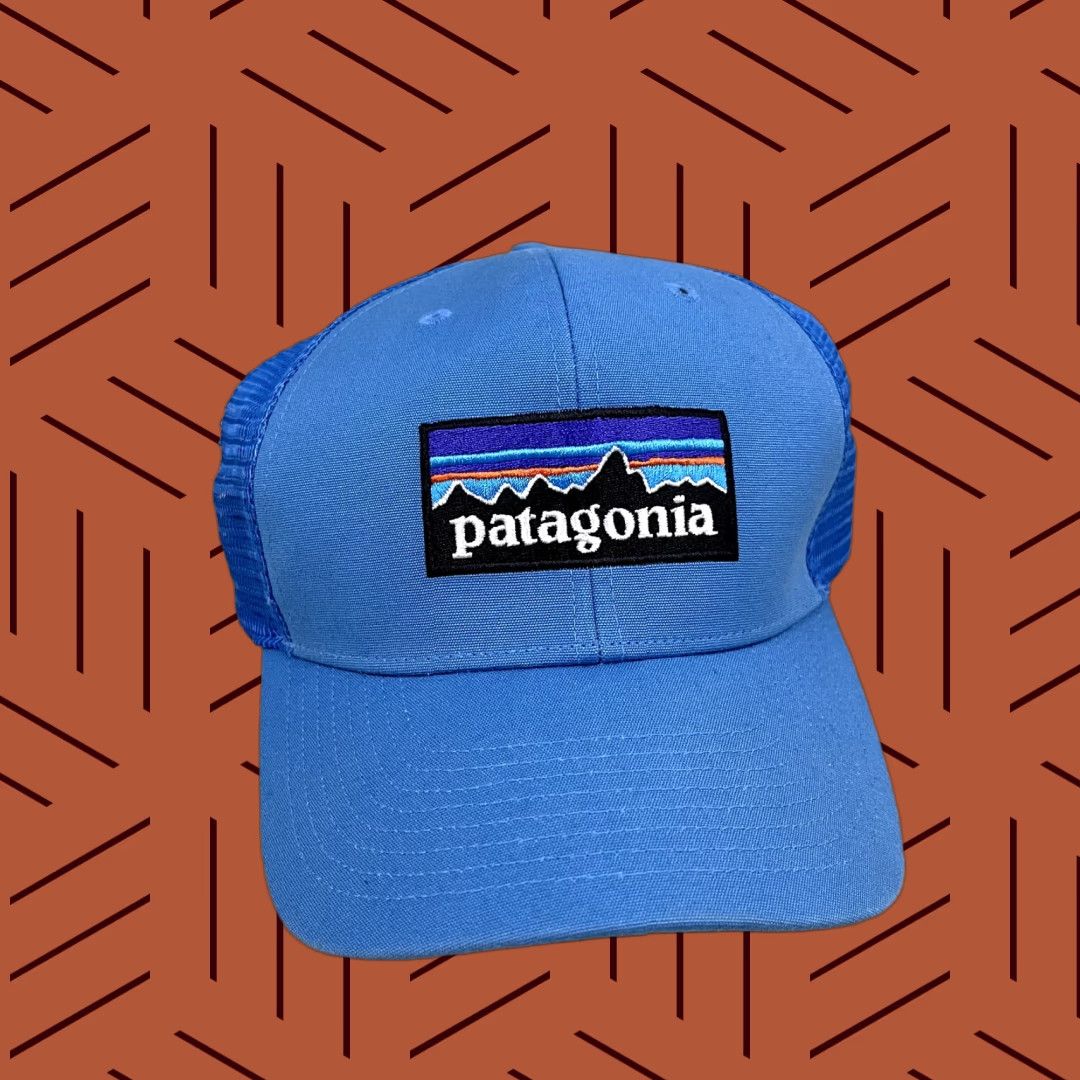 Patagonia PATAGONIA Hat Unisex OSFA Blue Fishing Hiking Embroidered Box Logo Snapback Size ONE SIZE - 1 Thumbnail