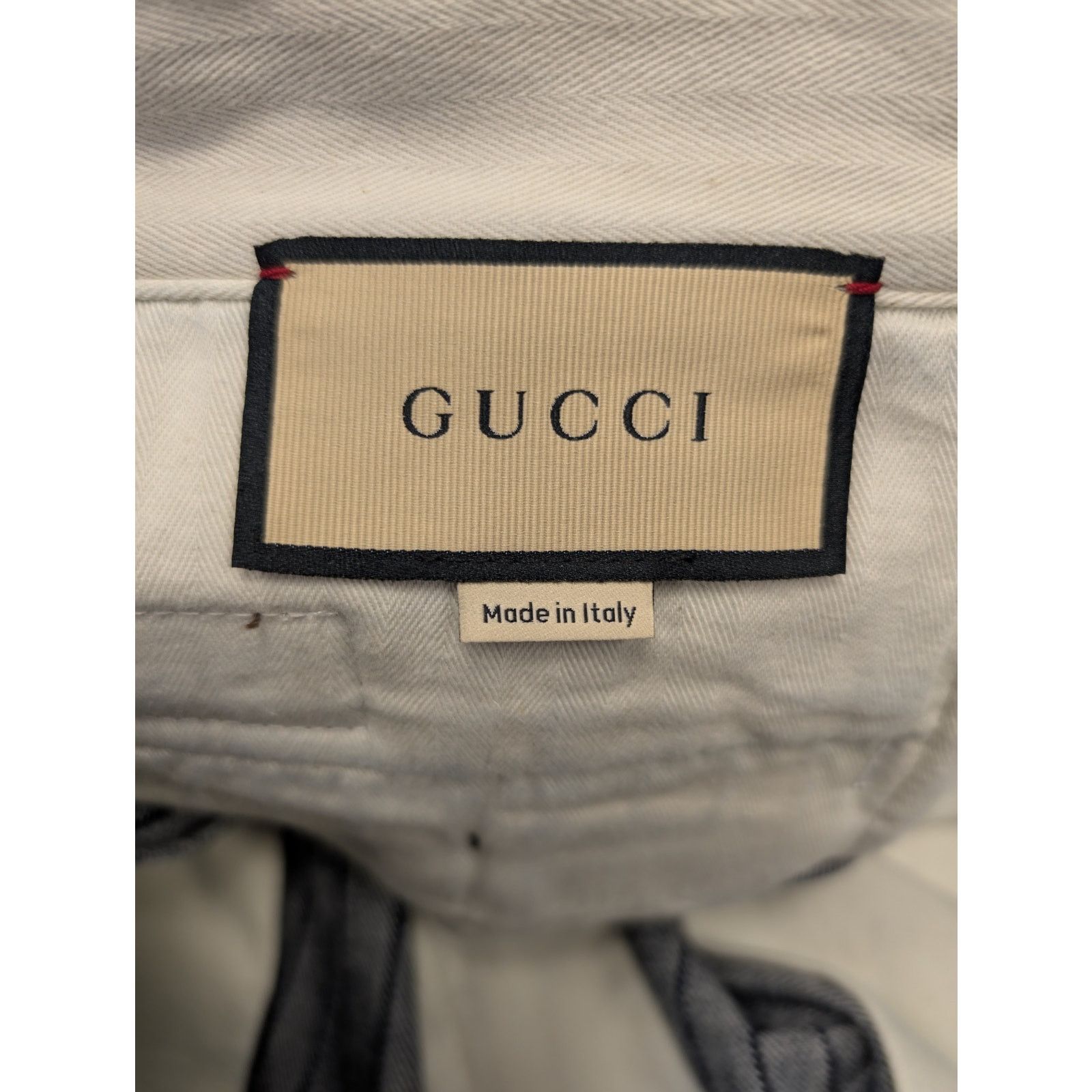 Gucci o1rshd1 Bermuda Eco Washed Striped Cotton Short in Dark Blue Size US 34 / EU 50 - 12 Thumbnail