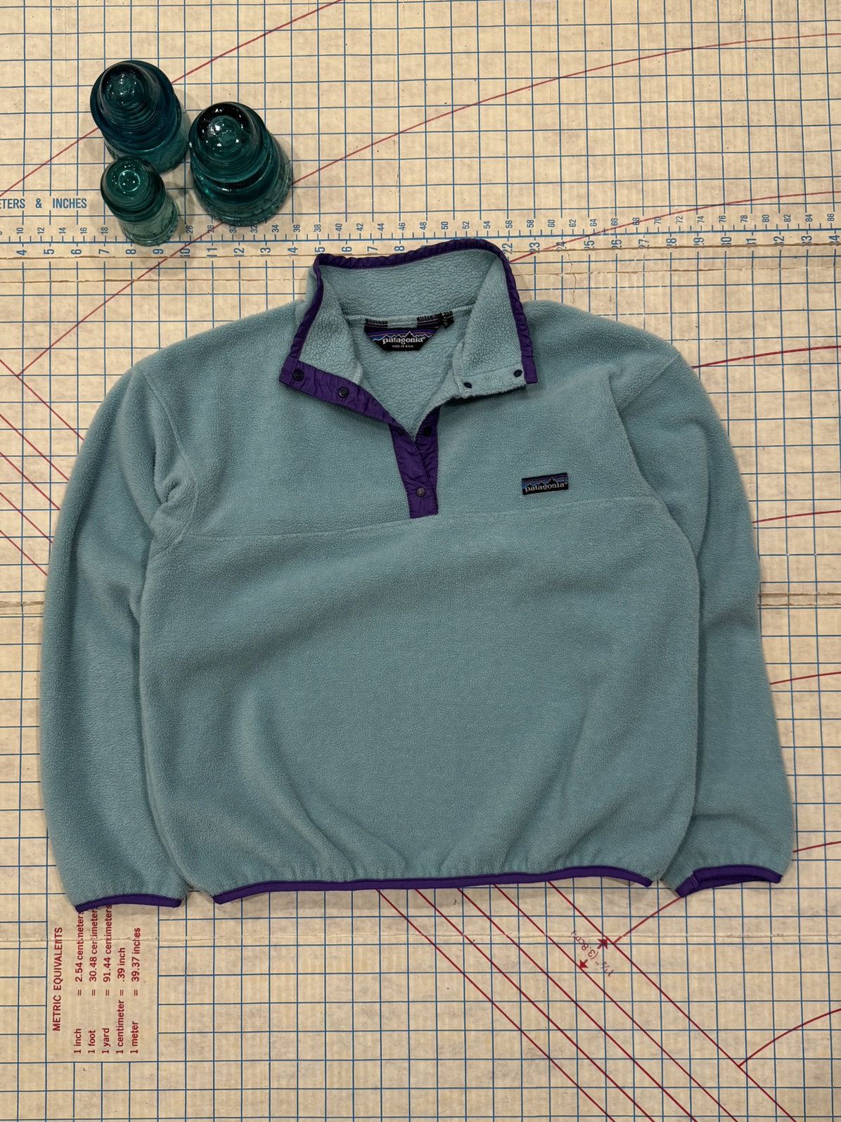 Patagonia Vintage Patagonia Snap T Fleece Kids Size 9/10 Blue Purple Size US XS / EU 42 / 0 - 1 Thumbnail