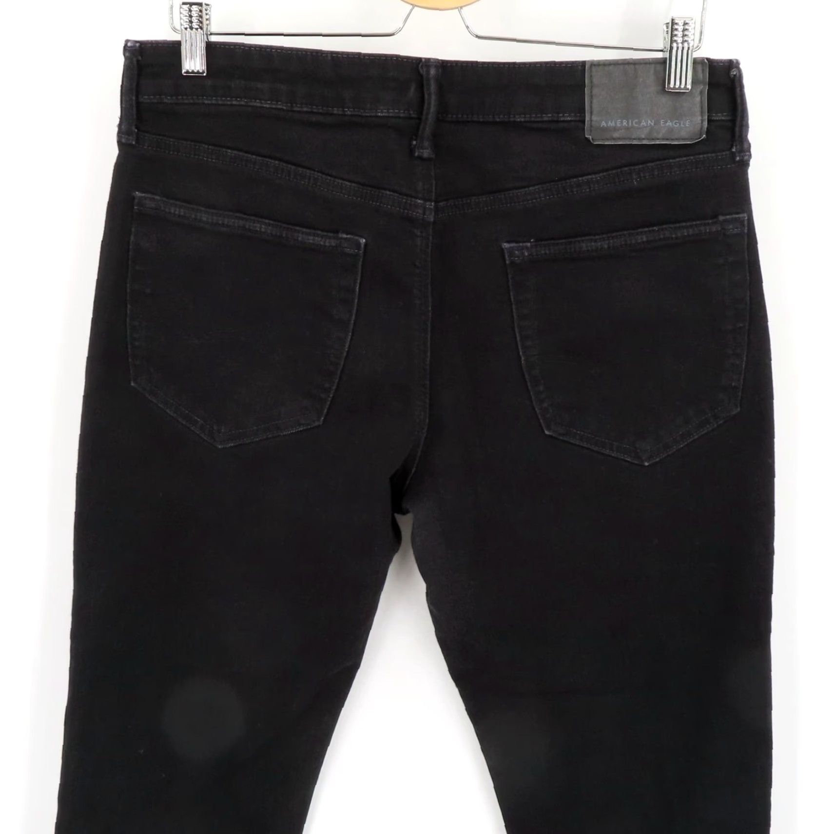 American Eagle Outfitters American Eagle Outfitters Men Jeans 32x34 Athletic Cozy Airflex Distressed Black Denim Straight 5-Pocket Size US 32 / EU 48 - 6 Thumbnail