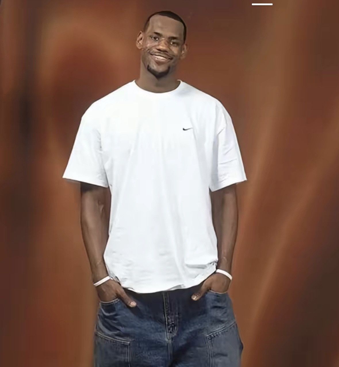 NBA × Nike × Vintage Vintage LeBron Nike Check Tshirt Size US XL / EU 56 / 4 - 1 Thumbnail
