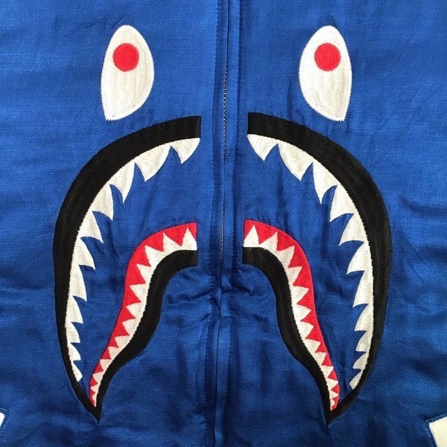 Bape BAPE SHARK SOUVENIR JACKET a bathing ape Size US L / EU 52-54 / 3 - 3 Thumbnail