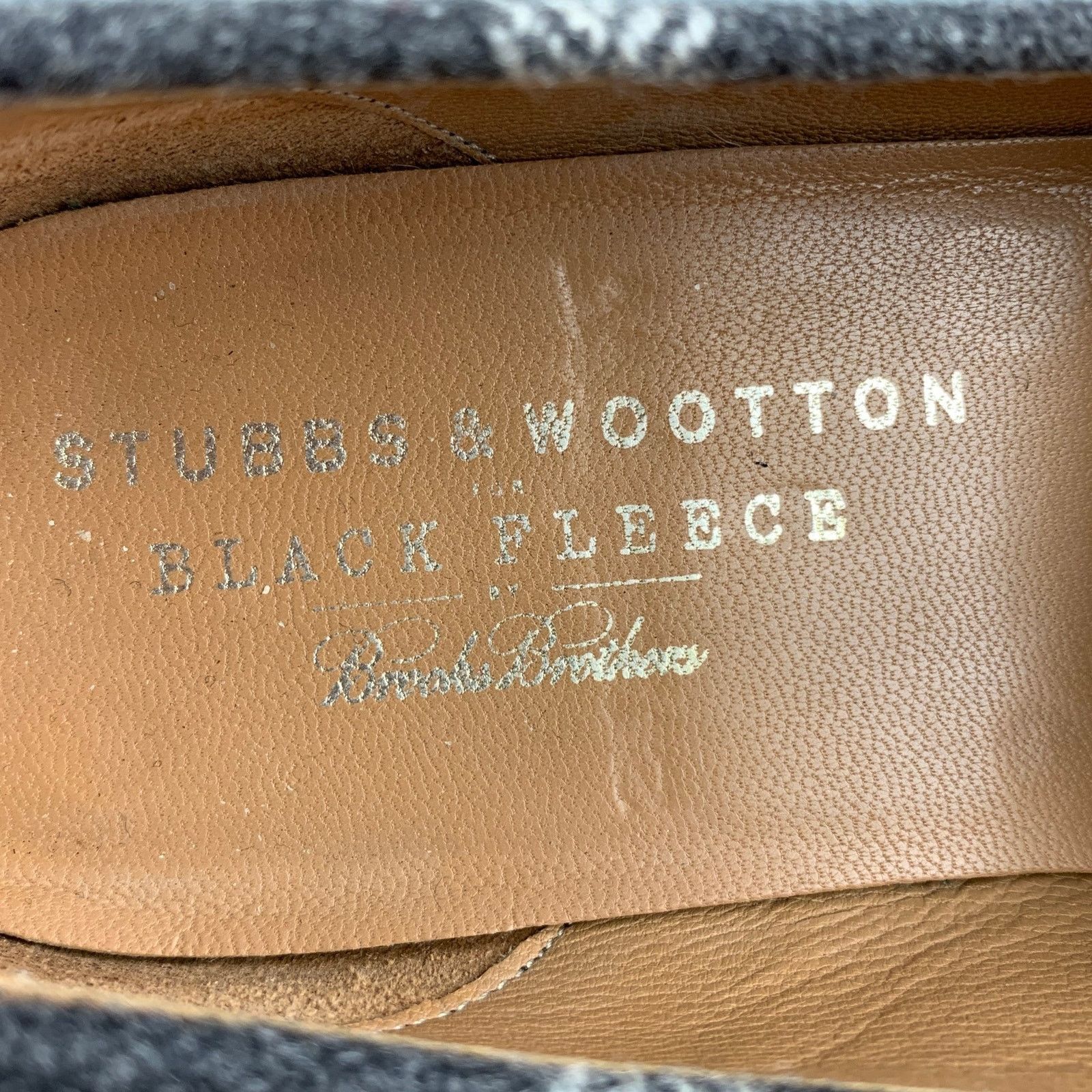 Stubbs & Wootton STUBBS & WOOTTON 10 Grey Silver & Gold Wool Slip On Loafers Size US 10 / EU 43 - 7 Thumbnail