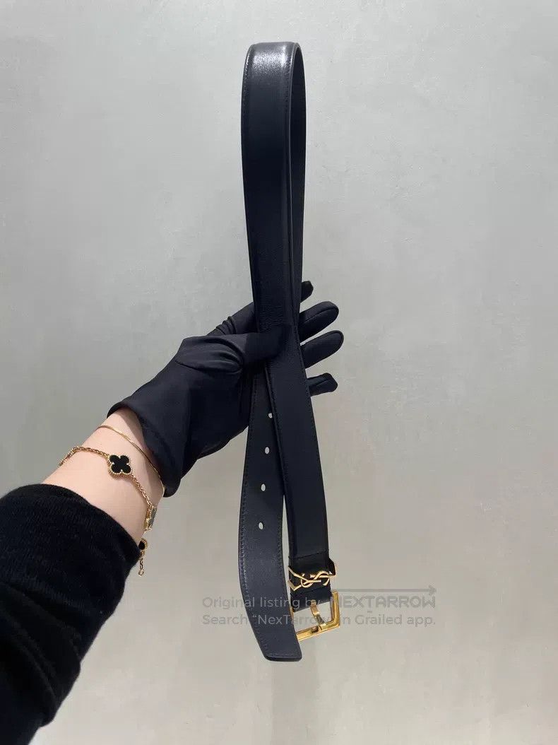 Saint Laurent Paris Saint Laurent Paris size 75 Square Buckle Black i Size ONE SIZE - 7 Thumbnail