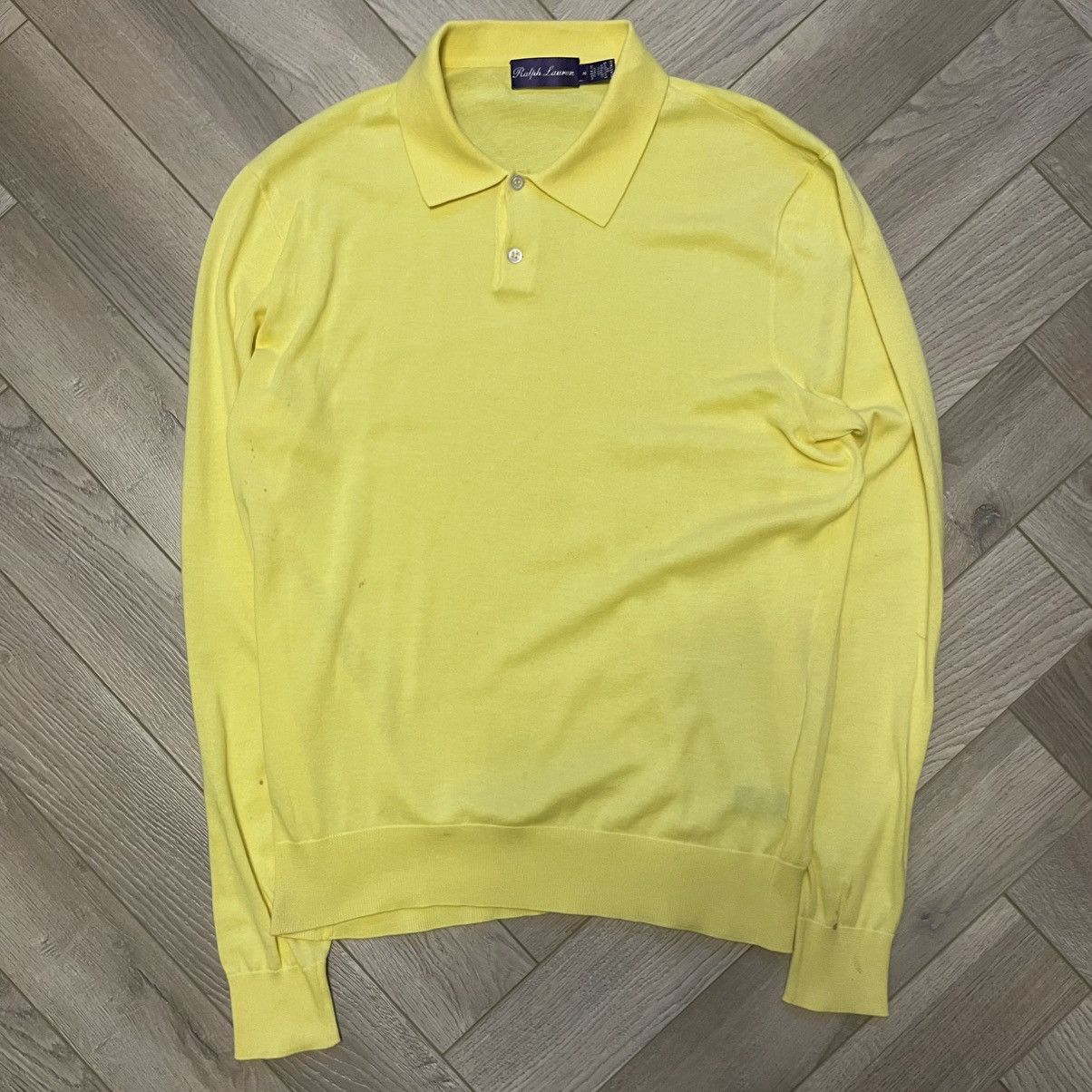 Ralph Lauren Purple Label Ralph Lauren Purple Label Yellow Polo Sweater Size US M / EU 48-50 / 2 - 4 Thumbnail