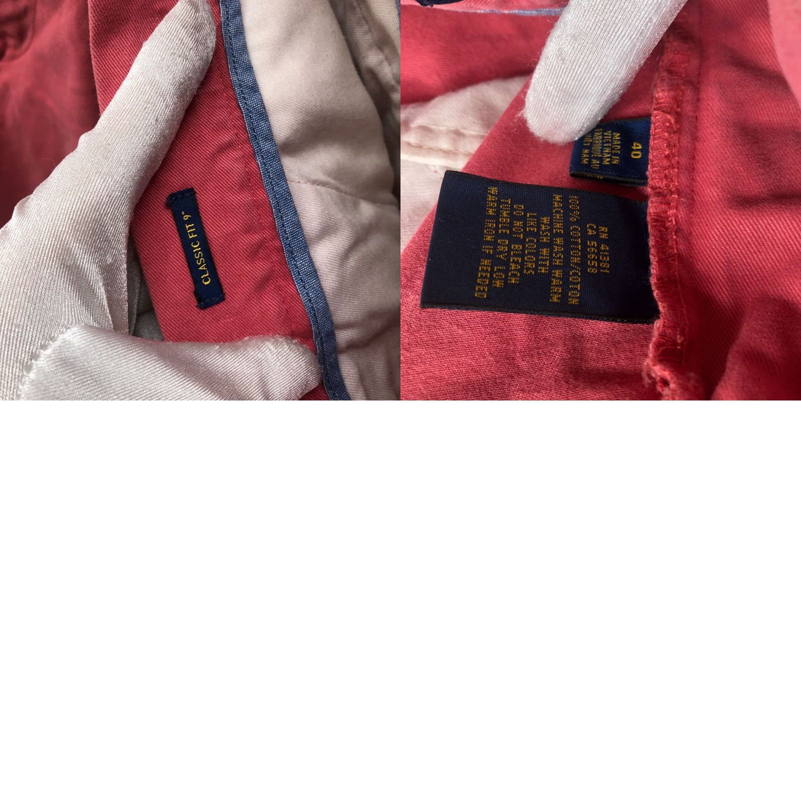 Polo Ralph Lauren Polo Ralph Lauren Classic Fit Chino Shorts Mens 40 Pink Flat Front 9'' Size US L / EU 52-54 / 3 - 8 Thumbnail
