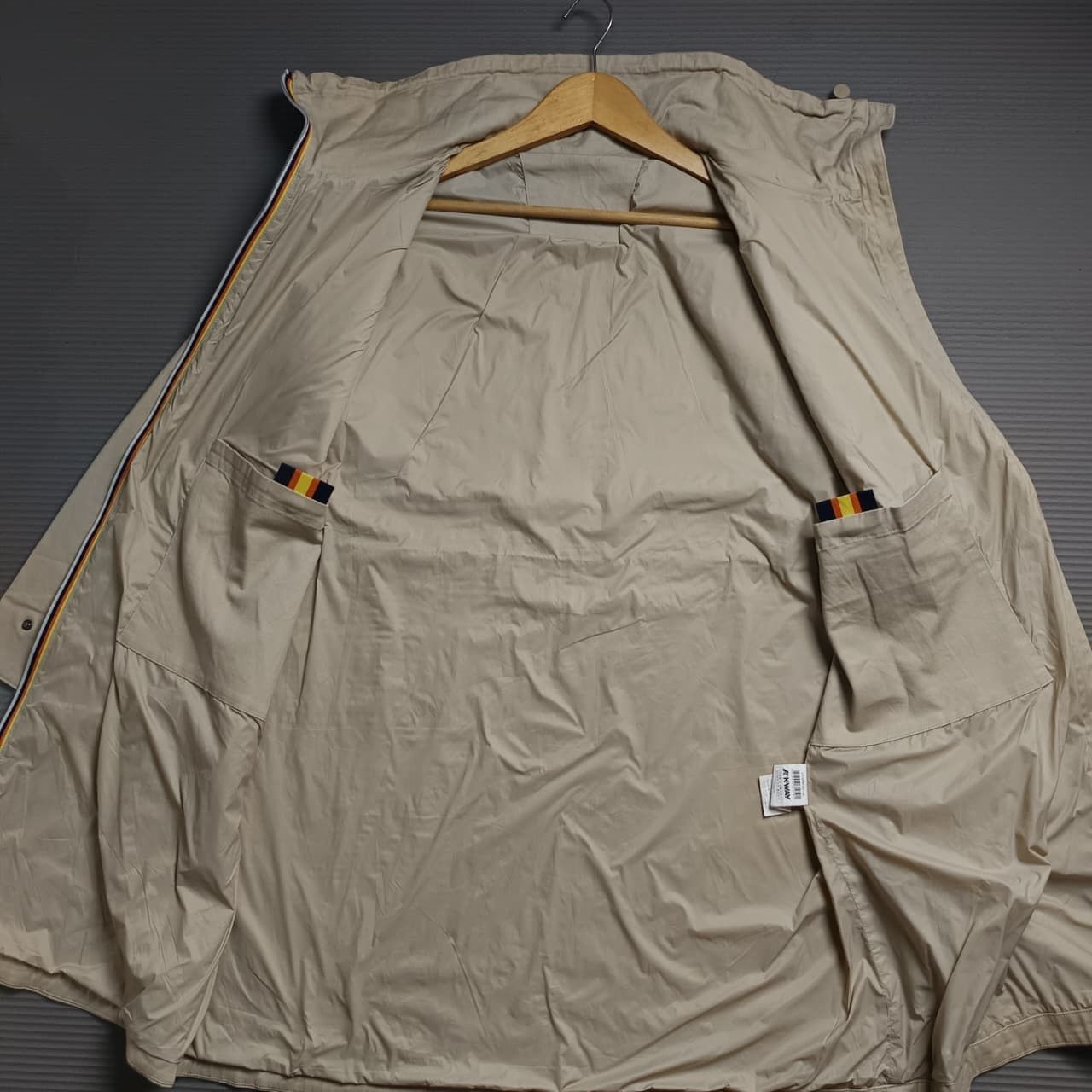 K-Way Beige Parka-Style Drawstring Jacket from K-Way Size US XL / EU 56 / 4 - 4 Thumbnail