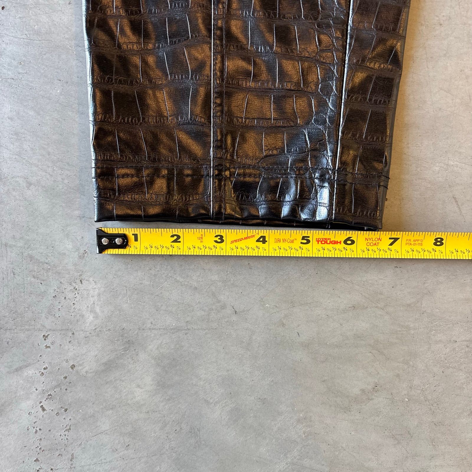 Vintage y2k black snakeskin leather pants Size US 28 / EU 44 - 3 Thumbnail