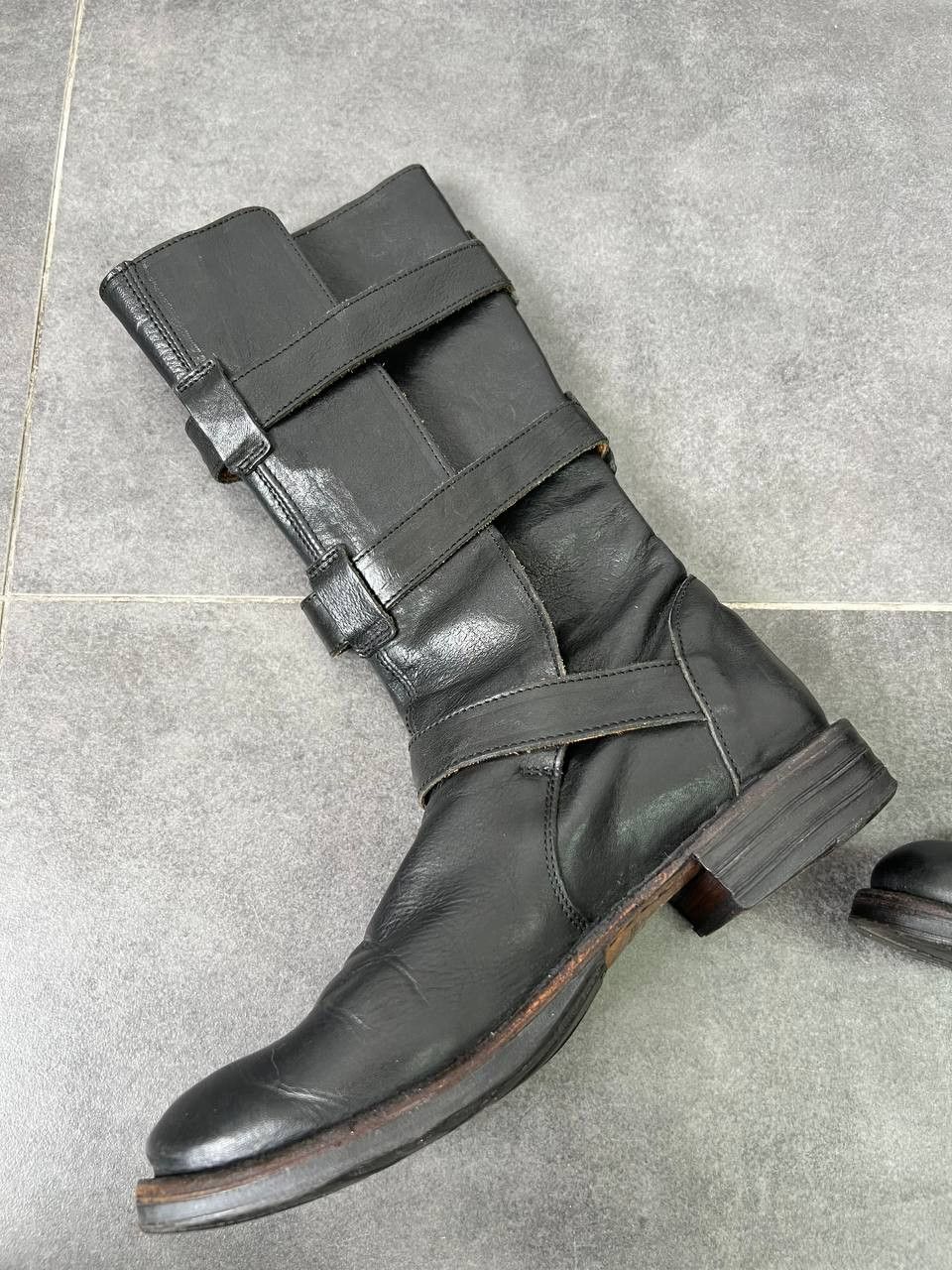 Fiorentini + Baker Fiorentini+Baker ETERNITY Black Leather Moto Boots 3 Buckle Size US 8.5 / IT 38.5 - 6 Thumbnail