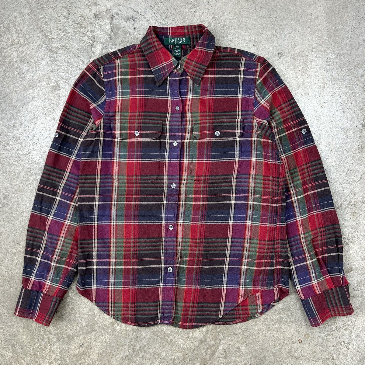Lauren Ralph Lauren × Polo Ralph Lauren × Ralph Lauren Lauren Ralph Lauren Petite Flannel Shirt Size S / US 4 / IT 40 - 6 Thumbnail