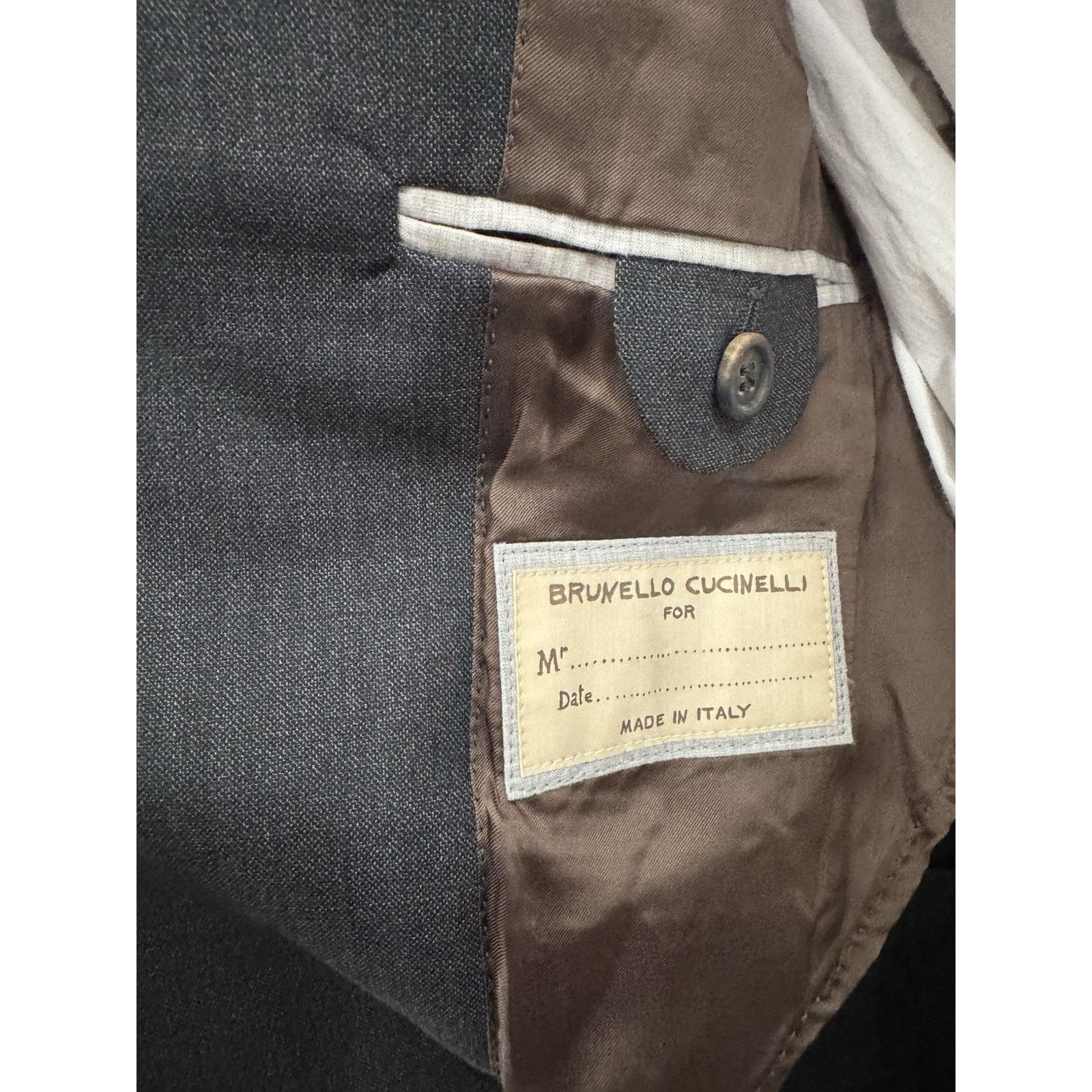 Brunello Cucinelli Brunello Cucinelli Charcoal Wool Sportcoat Jacket 54 IT 44 Size 44R - 6 Thumbnail
