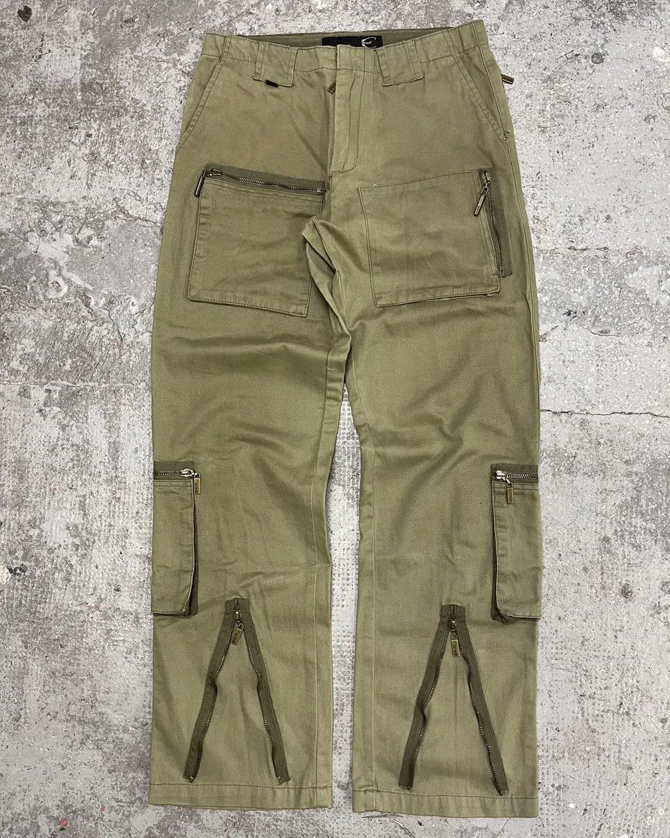 Just Cavalli SS2005 Cavalli Olive Military Multi Zips Cargo Pants Size US 30 / EU 46 - 4 Thumbnail