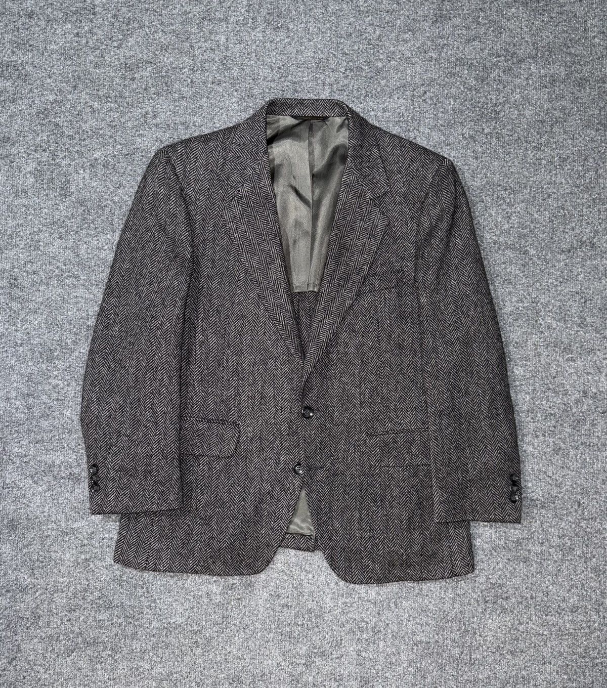 Vintage Vintage Herringbone Wool Blazer (USA Made) – 40S Size 40S - 1 Thumbnail
