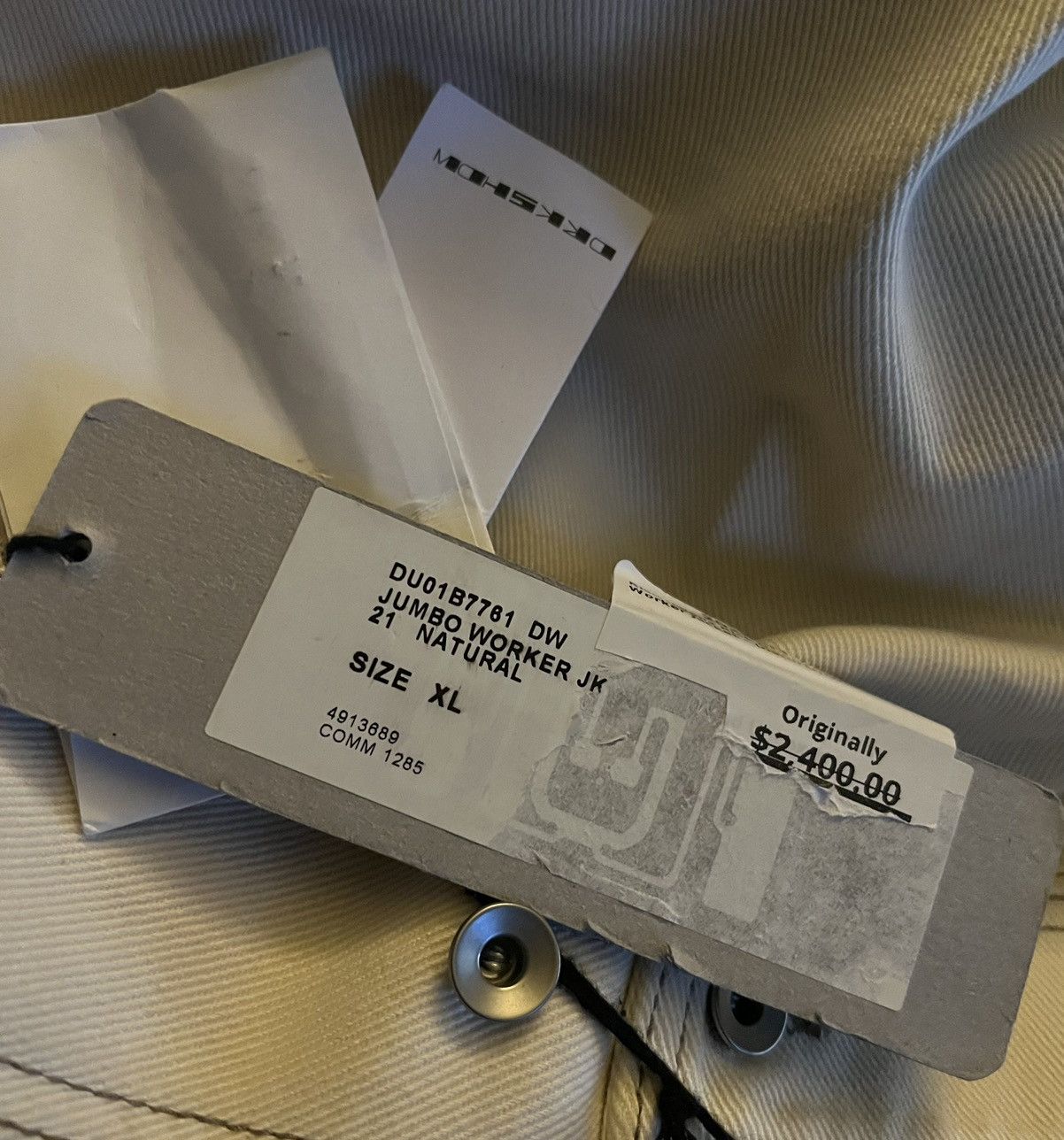 Rick Owens Drkshdw Rick Owens Drkshdw Jumbo Worker Jacket Size US XL / EU 56 / 4 - 10 Thumbnail