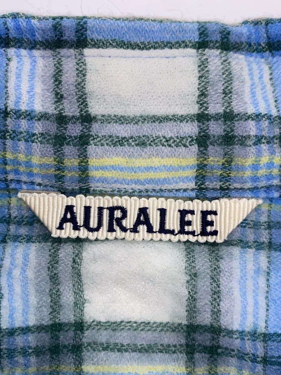 Auralee Blue Airy Wool Check Shirt Size US XXL / EU 58 / 5 - 4 Thumbnail