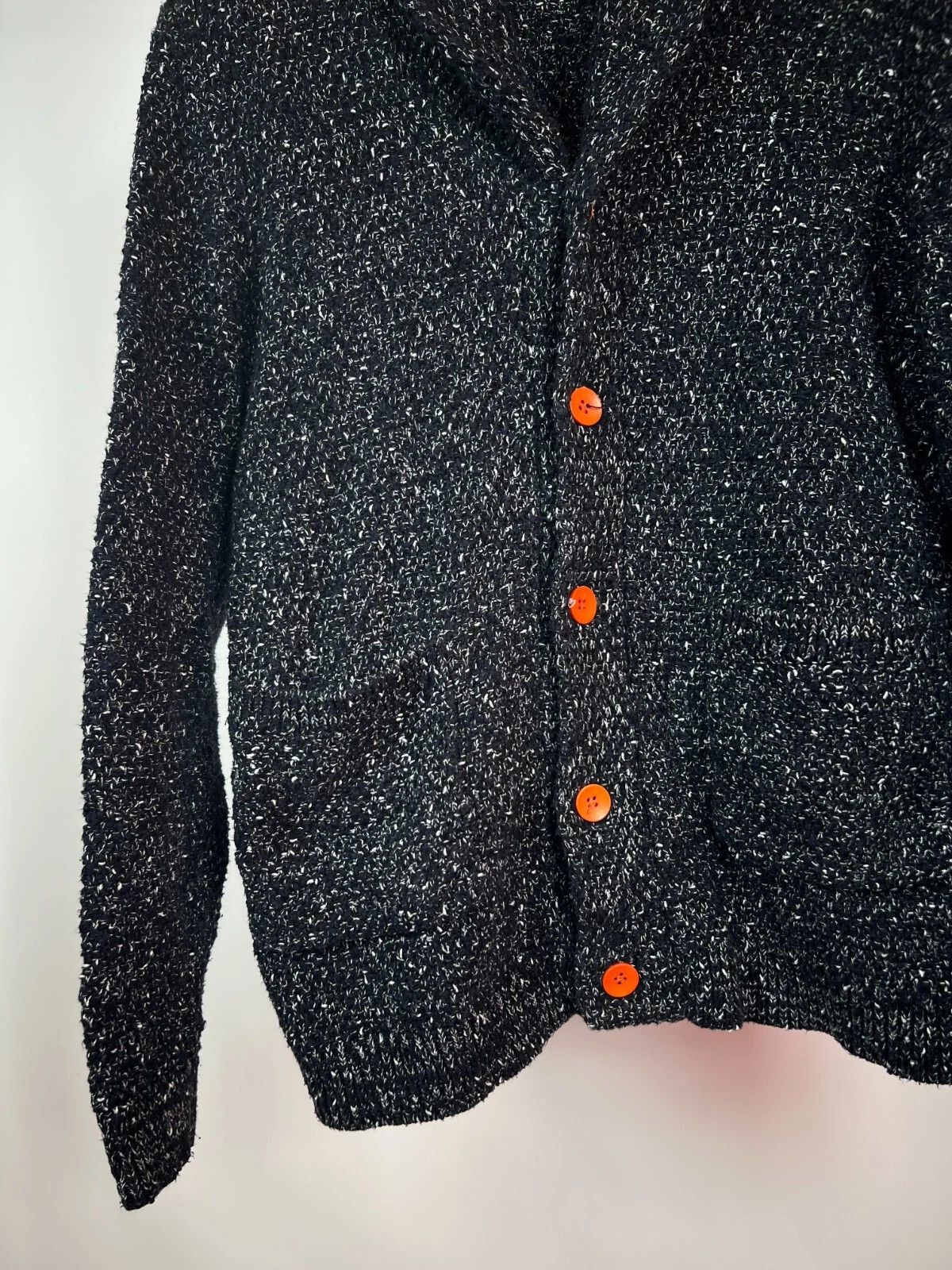Reiss Reiss Men's Navy Blue Melange Shawl Neck Knit Cardigan Size US S / EU 44-46 / 1 - 5 Thumbnail