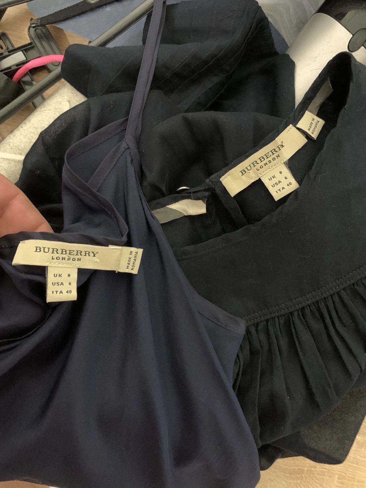 Burberry Burberry 2in1 Women’s Navy Sheer Tunic With Silk Top Size S Size M / US 6-8 / IT 42-44 - 15 Thumbnail