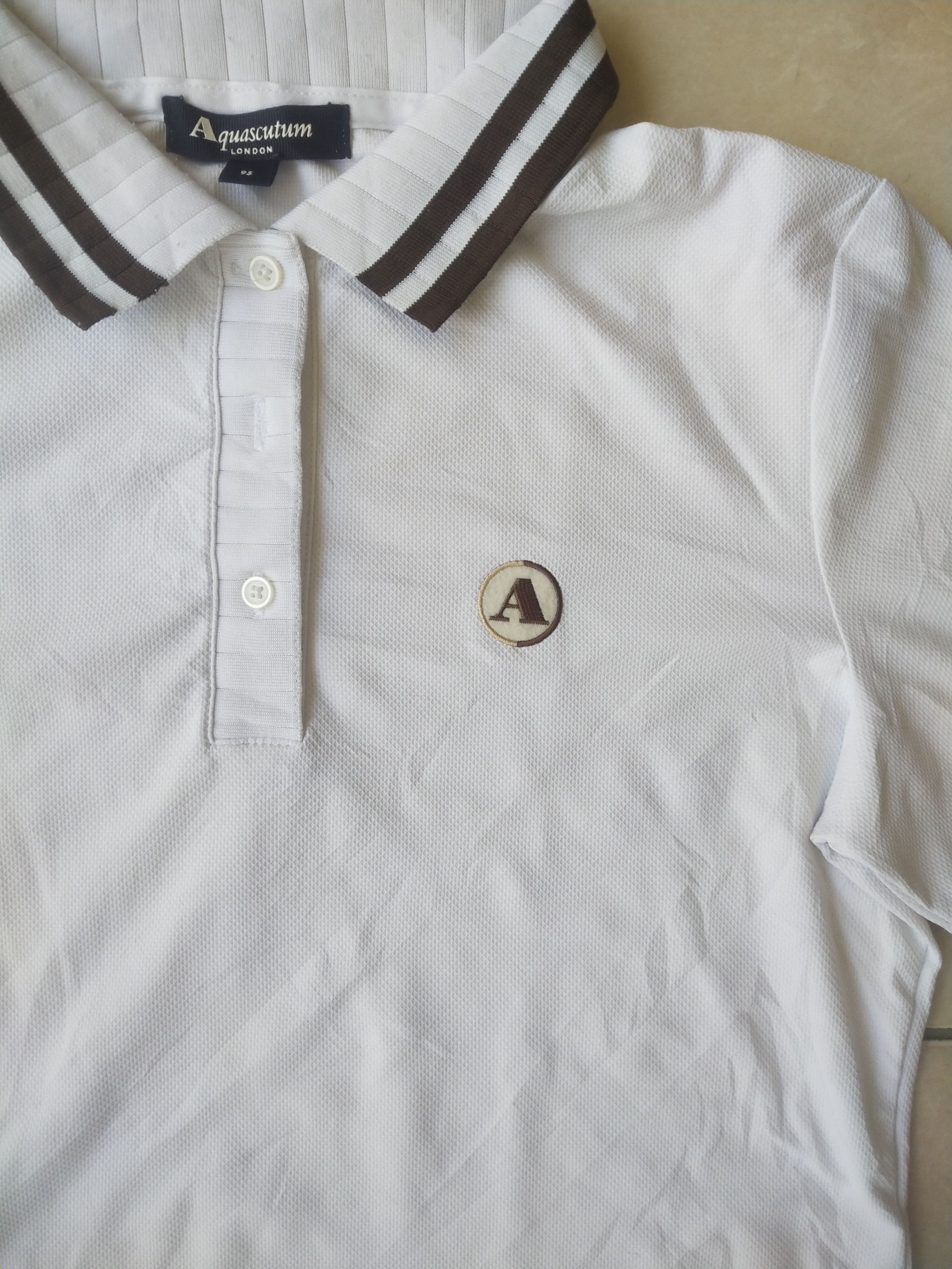 Aquascutum Aquascutum London White Polo Shirt Poly Size M / US 6-8 / IT 42-44 - 2 Thumbnail