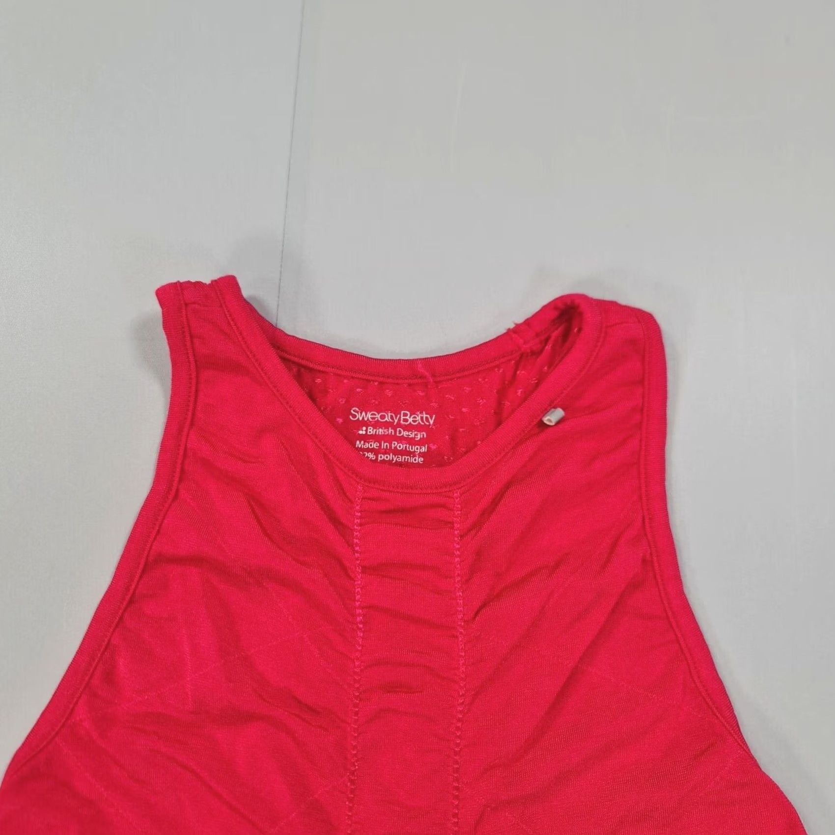Sweaty Betty Sweaty Betty Dress Womens S Pink Ruffle Slim Fit Stretch Mini Sleeveless Size S / US 4 / IT 40 - 2 Thumbnail