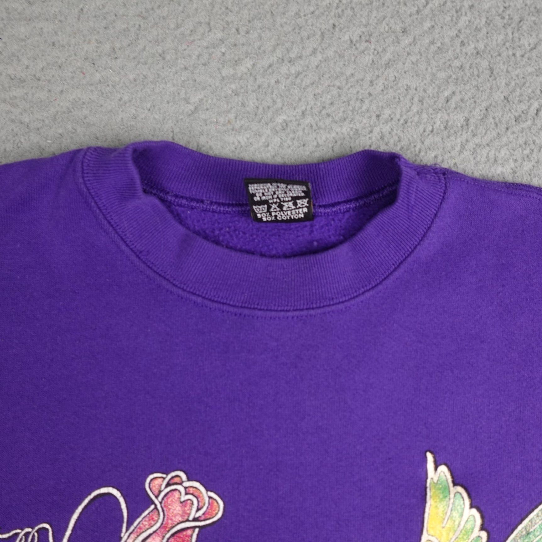 Vintage VINTAGE H.L. Miller Gold Sweatshirt Mens L Purple Branson Hummingbird Floral Graphic Print Crew Neck Pullover Size US L / EU 52-54 / 3 - 5 Thumbnail