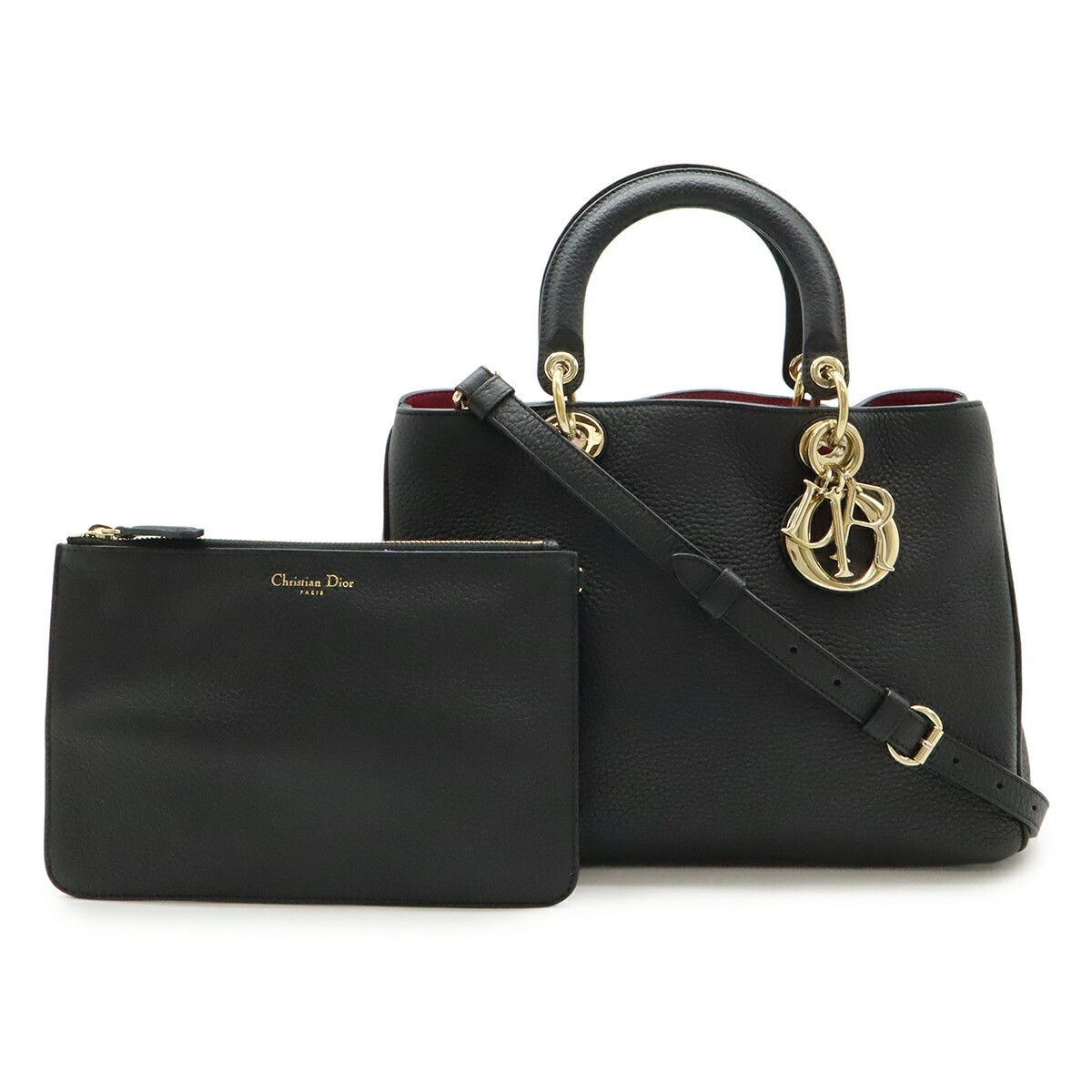 Dior Dior Christian Dior Diorever Leather 2way bag Leather Handbag DUTY FREE for USA Size ONE SIZE - 1 Thumbnail
