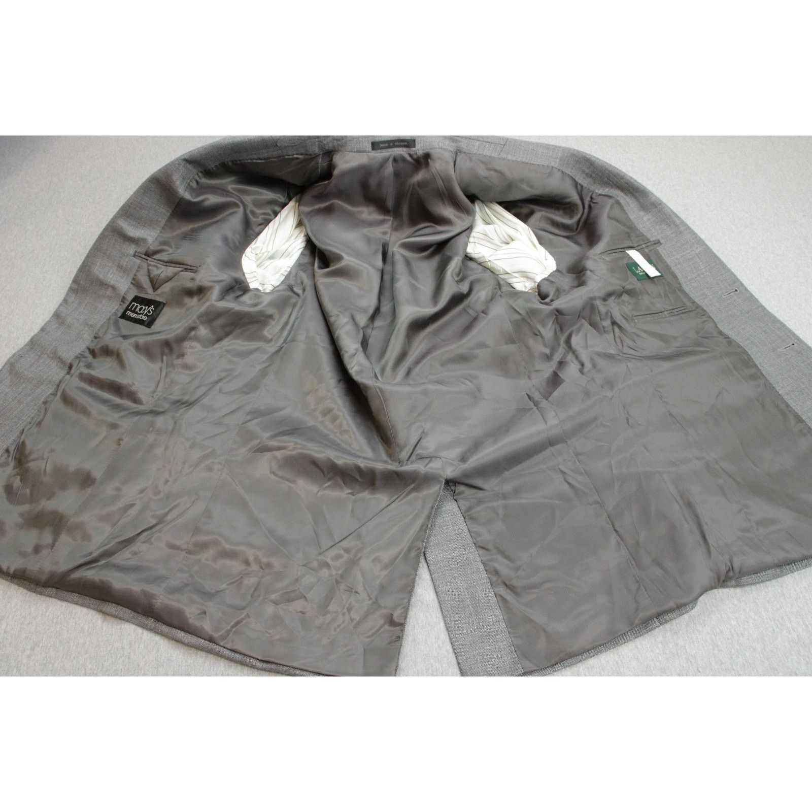 Lauren Ralph Lauren Lauren Ralph Lauren Blazer Mens 42R Gray Hopsack 2 Buttons Size 42R - 4 Thumbnail