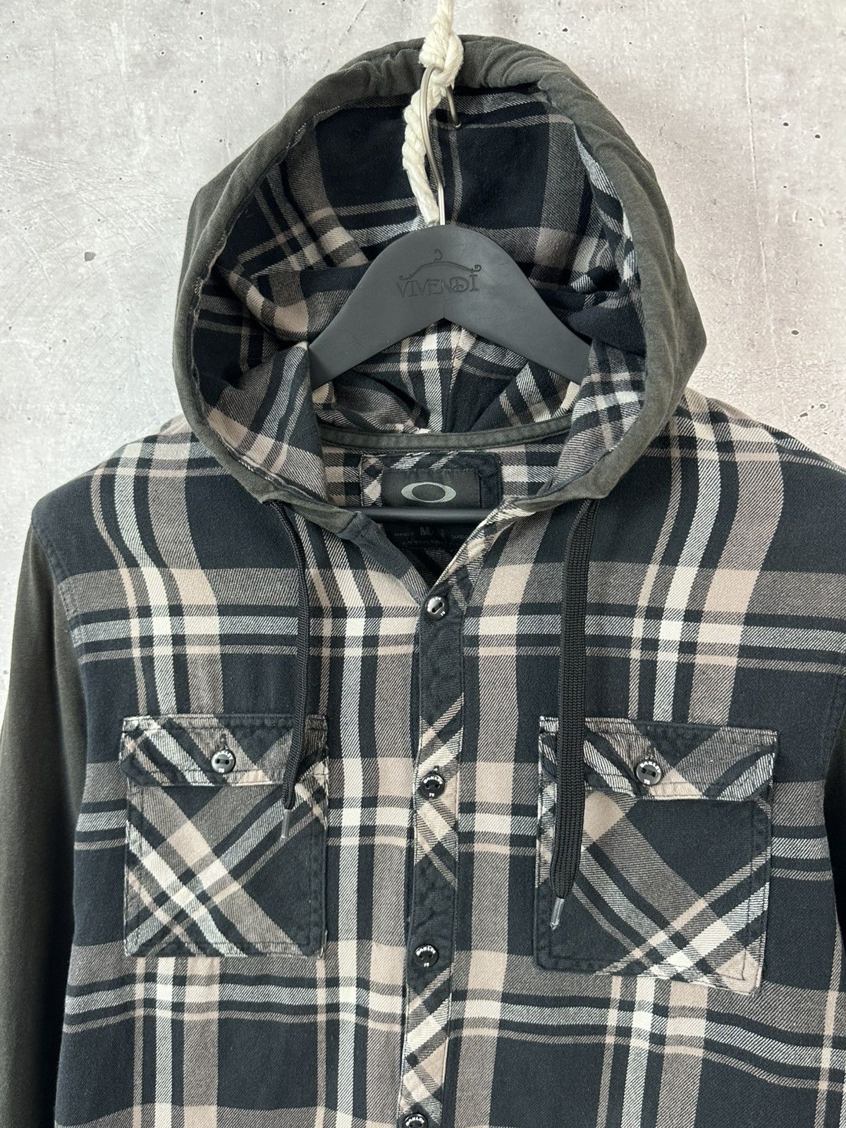 Oakley Vintage Oakley Check Long Sleeve Hooded Flannel Shirt Size US M / EU 48-50 / 2 - 4 Thumbnail