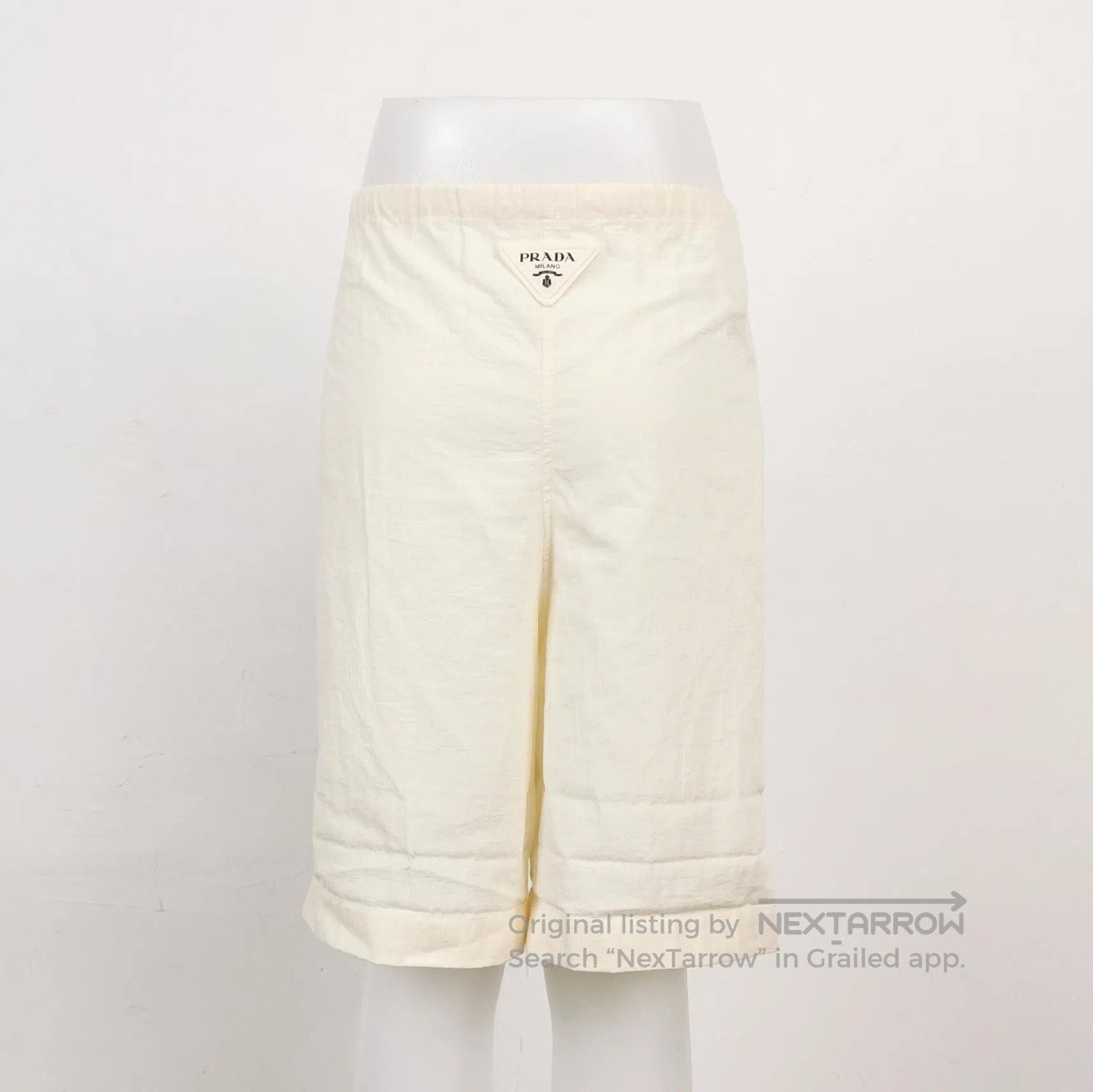 Prada Prada Mermaid Print Cotton Triangle Logo Shorts . Size 41" - 1 Thumbnail