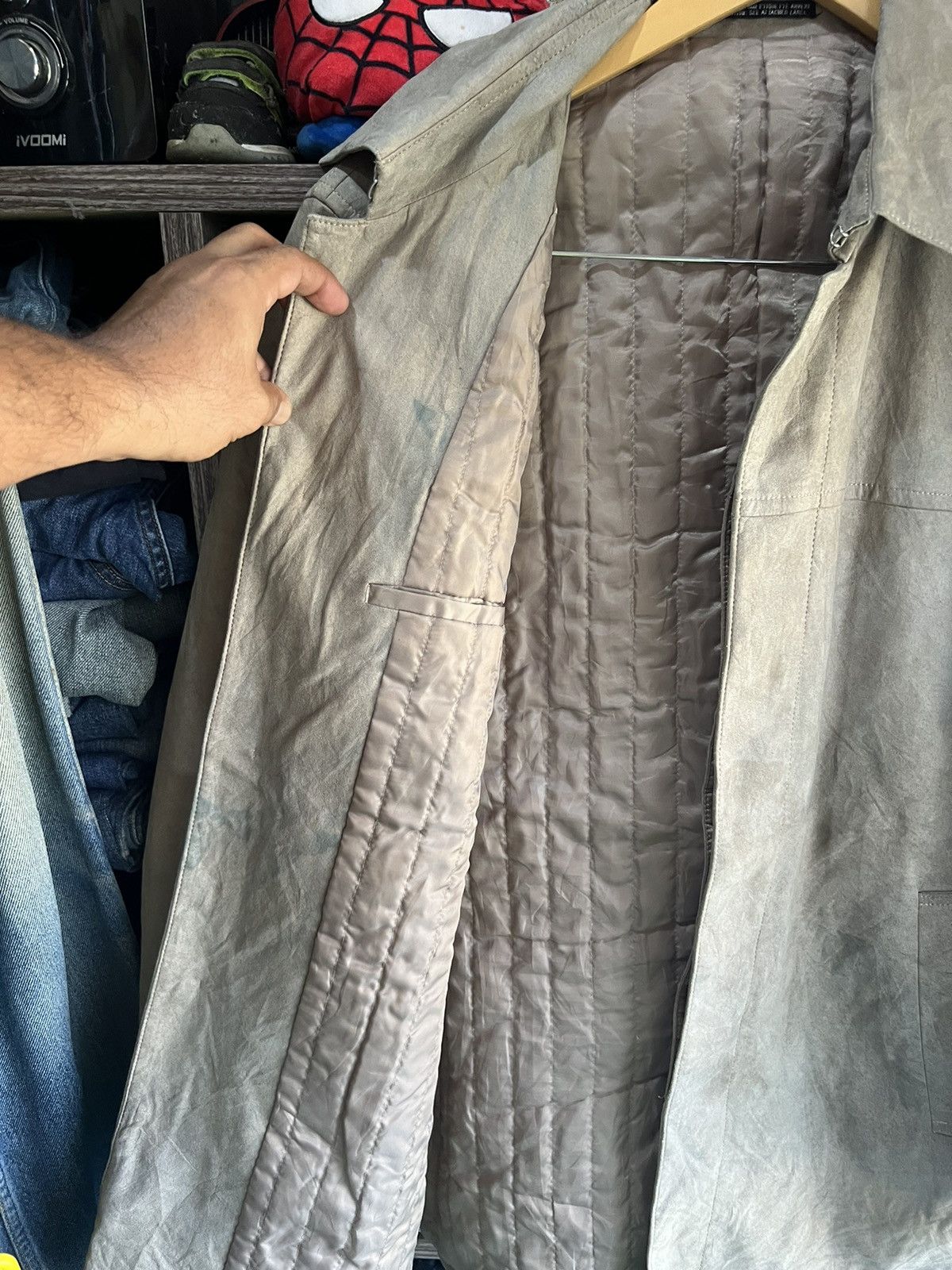 Yohji Yamamoto 🔥Vintage Ined Homme Yohji Yamamoto Suede Jacket Size US S / EU 44-46 / 1 - 13 Thumbnail