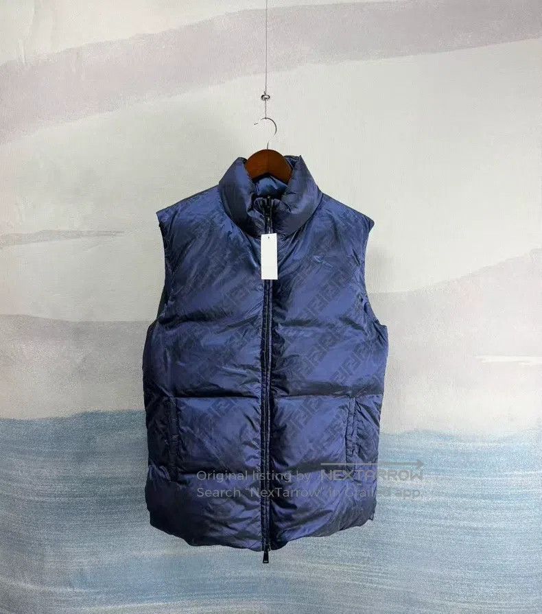 Fendi Fendi Blue Two-Sided Printed Puffer Vest Size US M / EU 48-50 / 2 - 1 Thumbnail