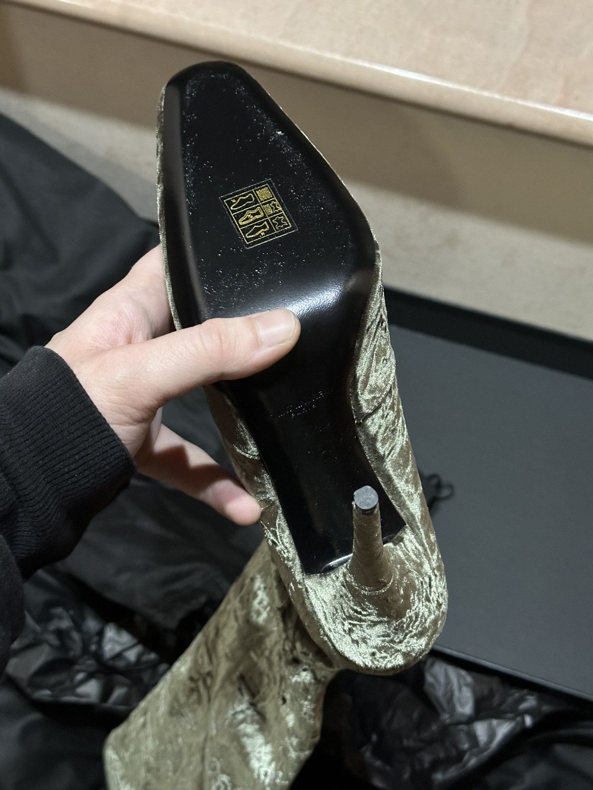Saint Laurent Paris Saint Laurent velour heels Size US 8 / IT 38 - 5 Thumbnail