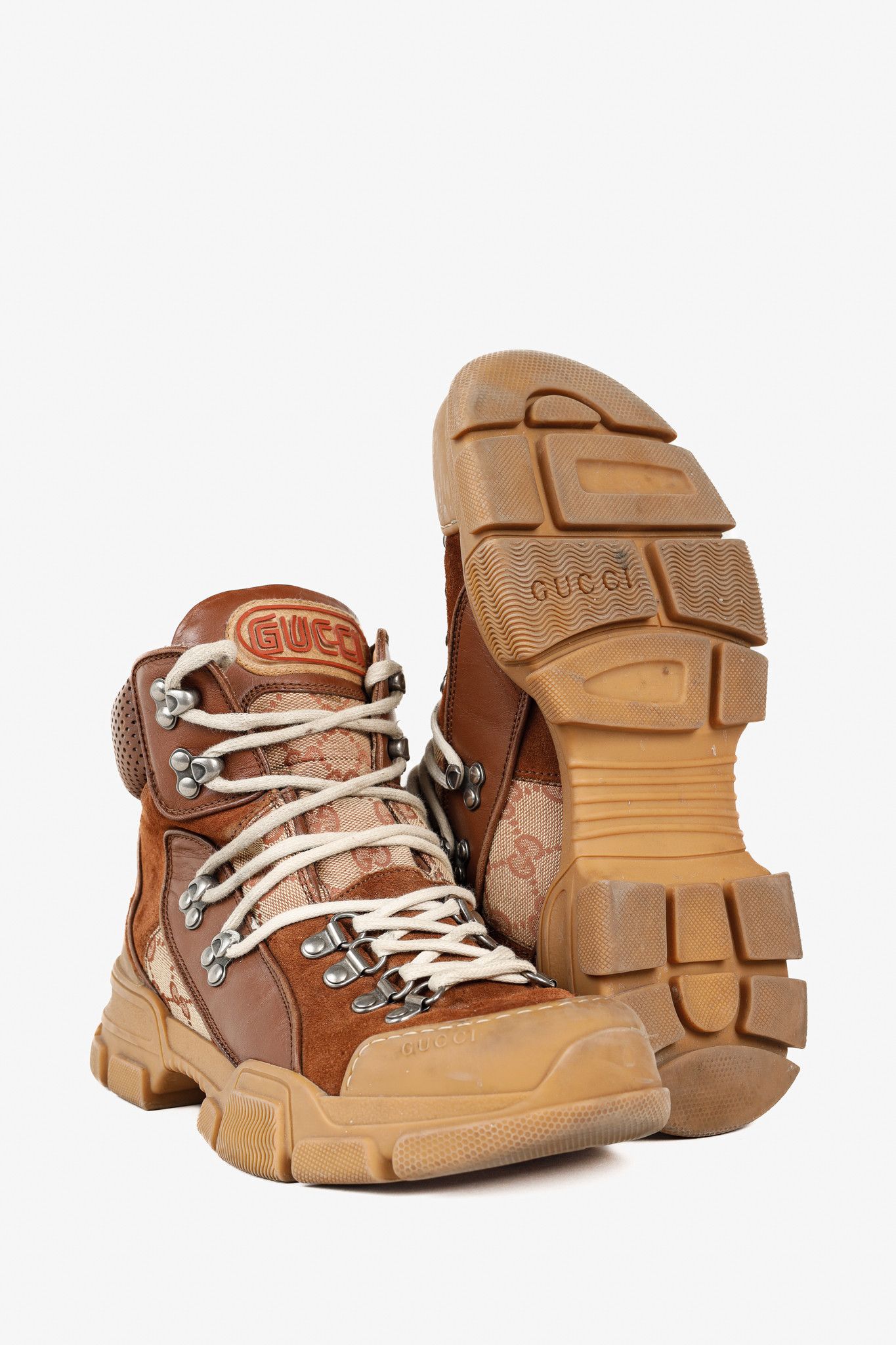 Gucci Gucci Flashtrek Monogram & Suede Hiking Sneakers Size US 8.5 / IT 38.5 - 4 Thumbnail