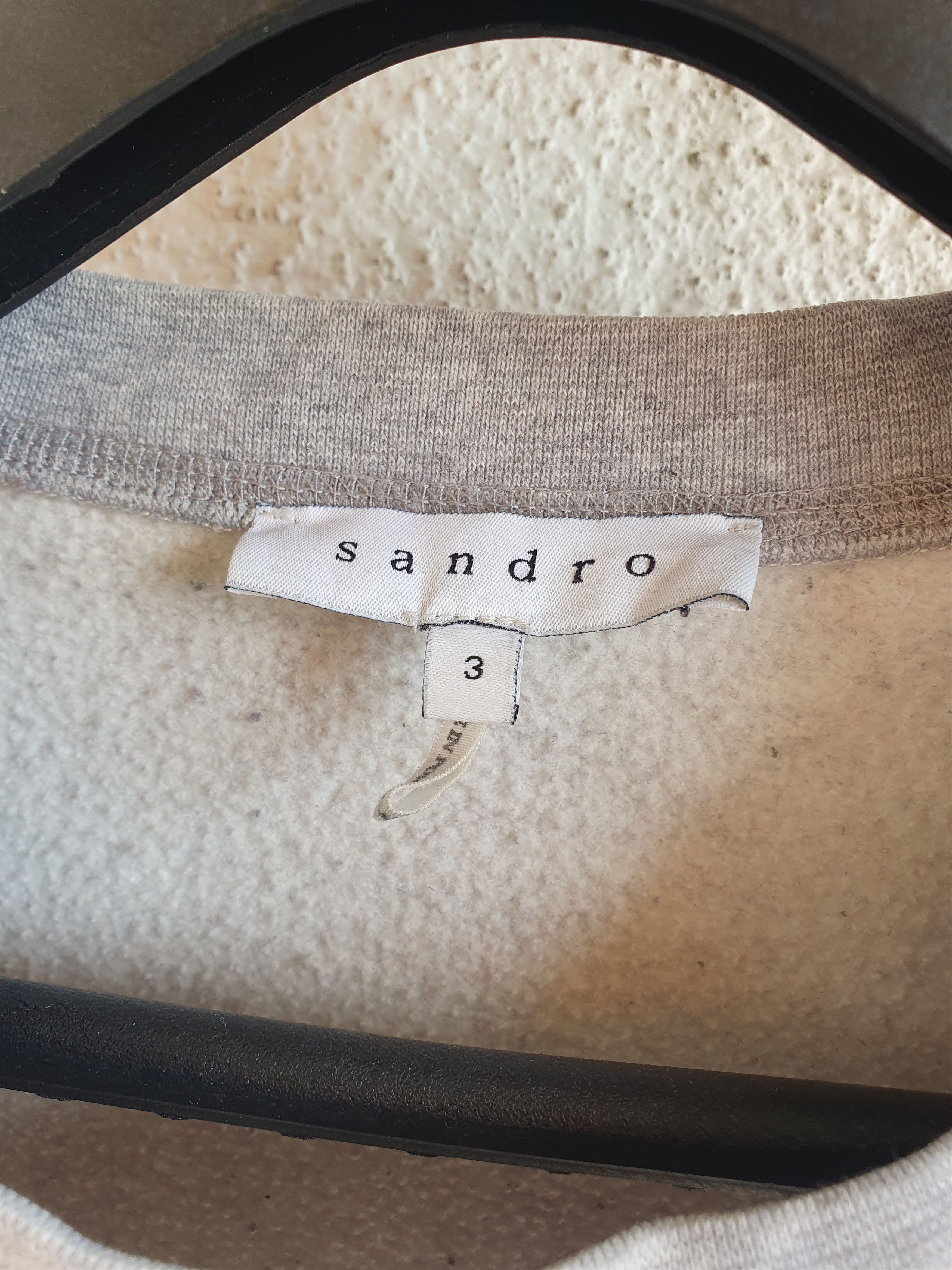 Sandro Sandro Play Grey Cotton Sweatshirt sz 3/M Size M / US 6-8 / IT 42-44 - 2 Thumbnail