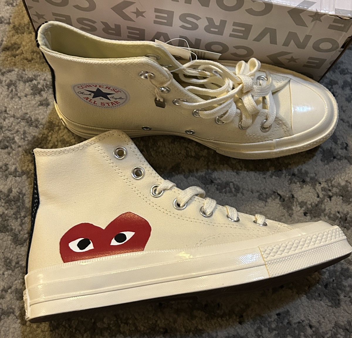 Comme des Garcons PLAY CONVERSE X COMME DES GARÇONS PLAY Chuck 70 printed Sneaker Size US 7 / IT 37 - 4 Thumbnail