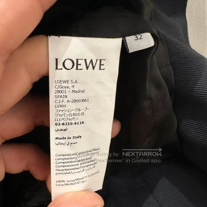 Loewe Loewe Leather buckle waist woolen suit jacket Size 4XL / US 24-26 - 4 Thumbnail