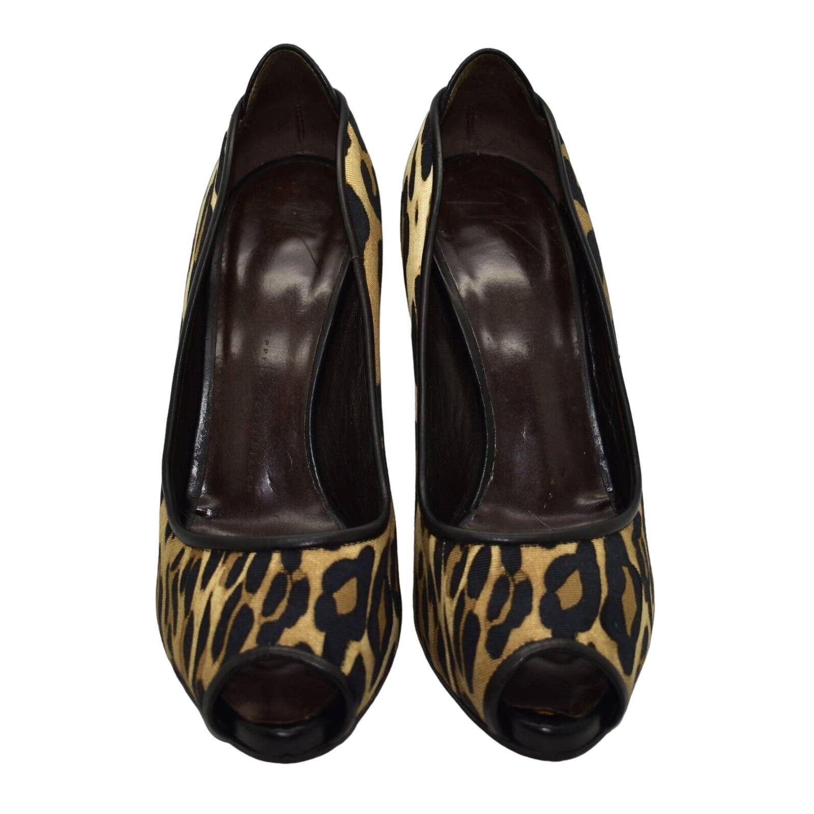 Giuseppe Zanotti B2 GIUSEPPE ZANOTTI Leopard Print Canvas Heels Shoes Size 40 Size US 9 / IT 39 - 5 Thumbnail