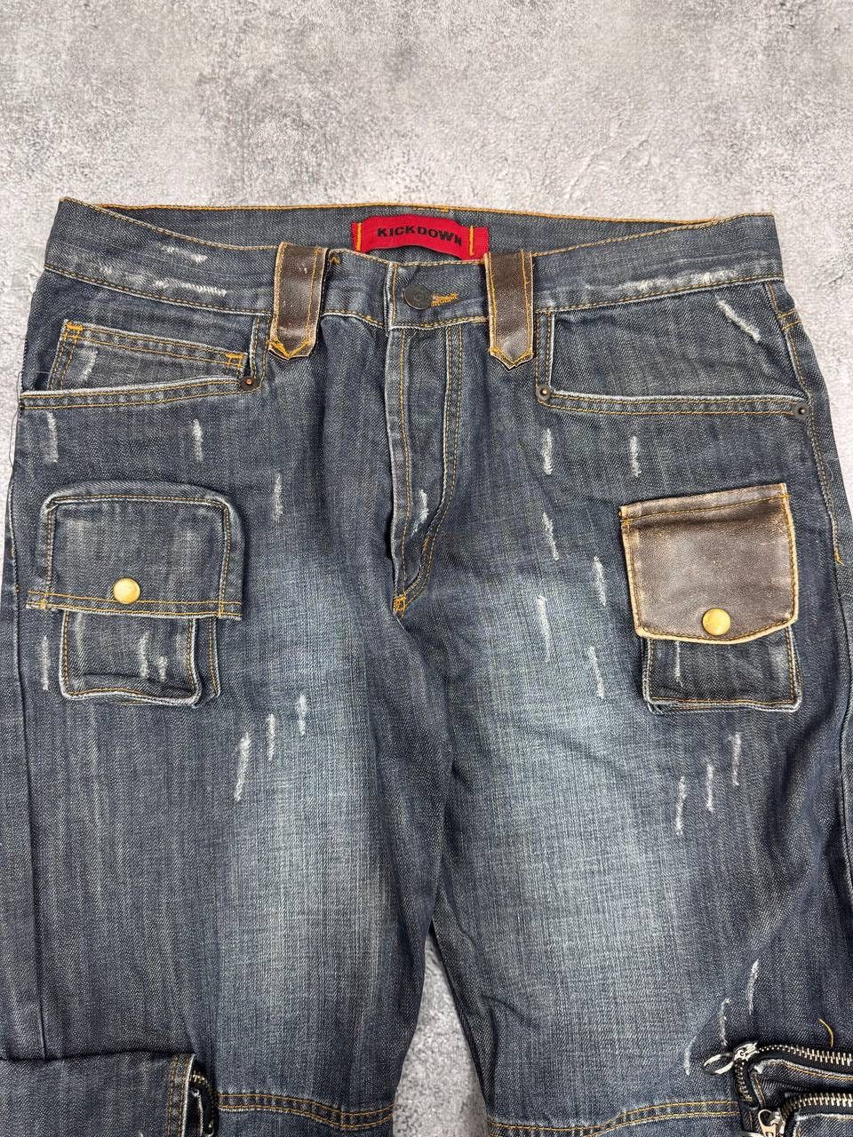 Other Kickdown Avant Garde Multipocket leather Pocket Men's Jeans Size US 34 / EU 50 - 6 Thumbnail
