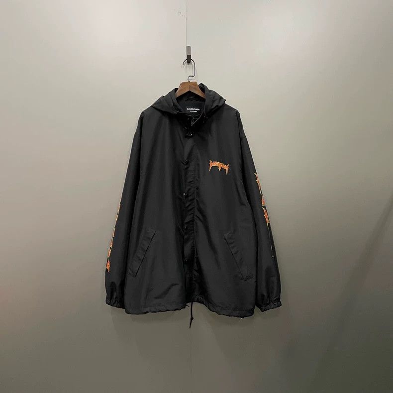 Balenciaga Balenciaga Black logo Coach Jacket Size US M / EU 48-50 / 2 - 1 Thumbnail
