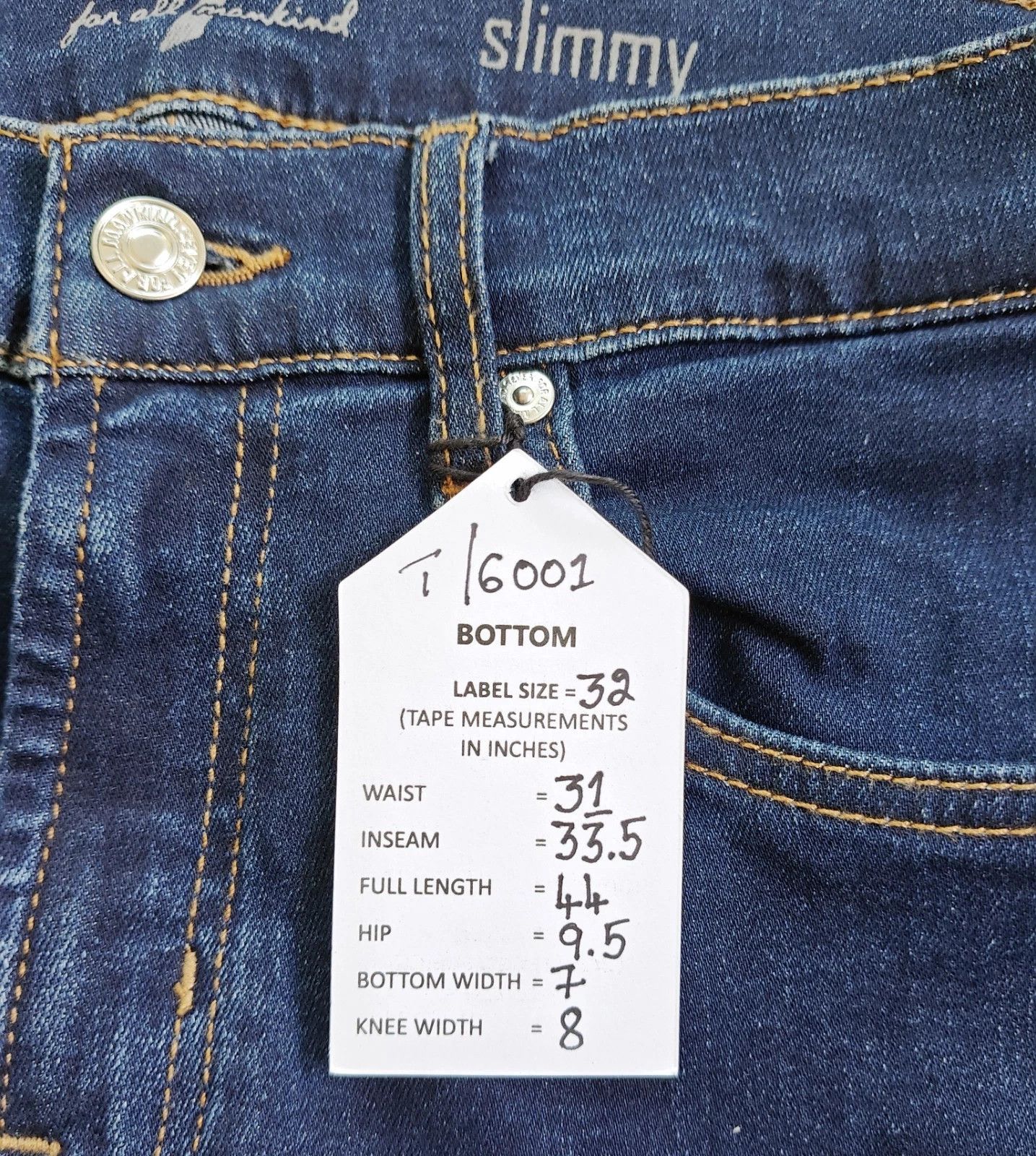 7 For All Mankind 7 For All ManKind Slimmy Rinse Men's Jeans T / 6001 Size US 32 / EU 48 - 6 Thumbnail